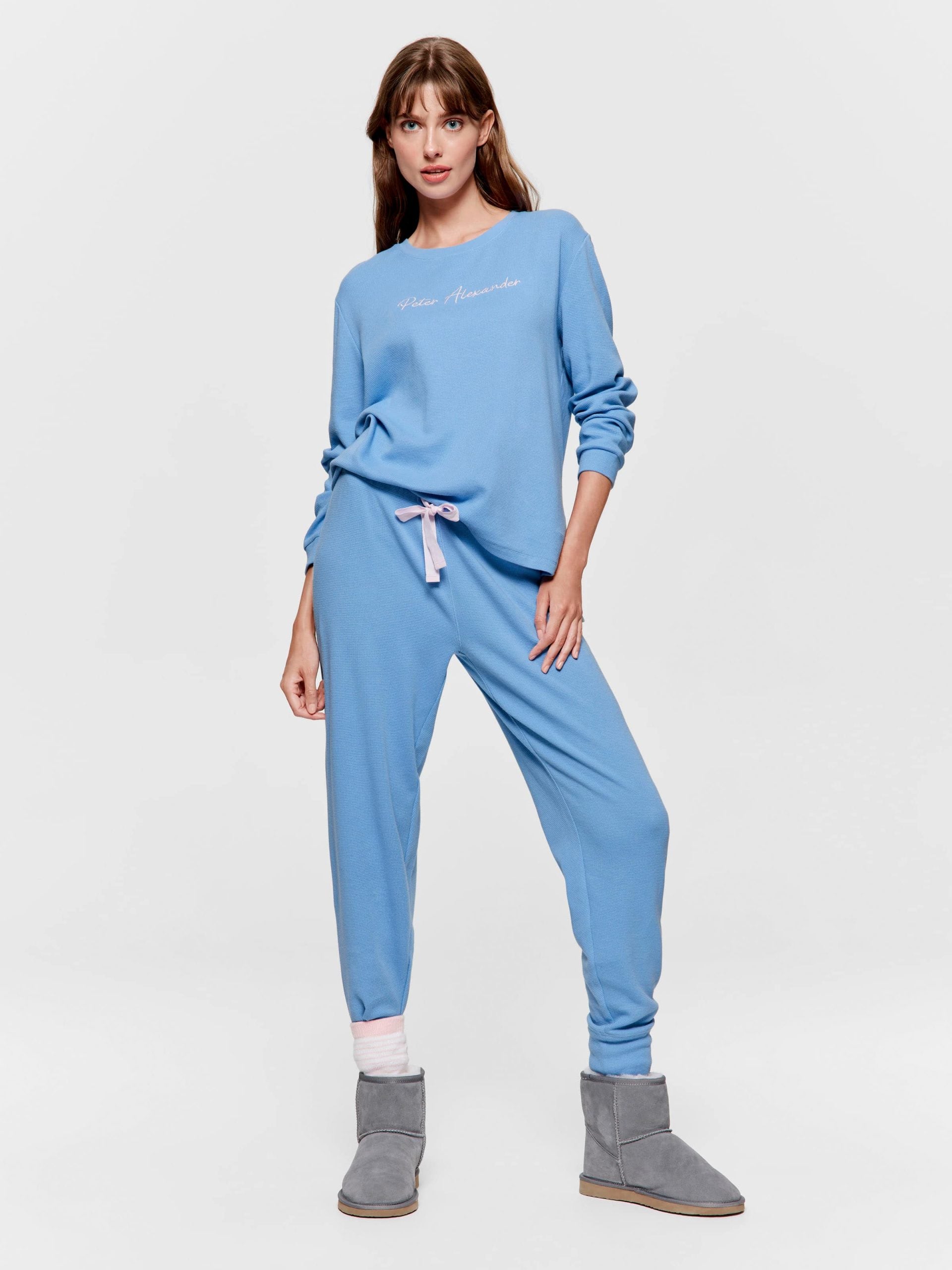 Dusty Blue Easy Waffle Pj Pant blue image 0