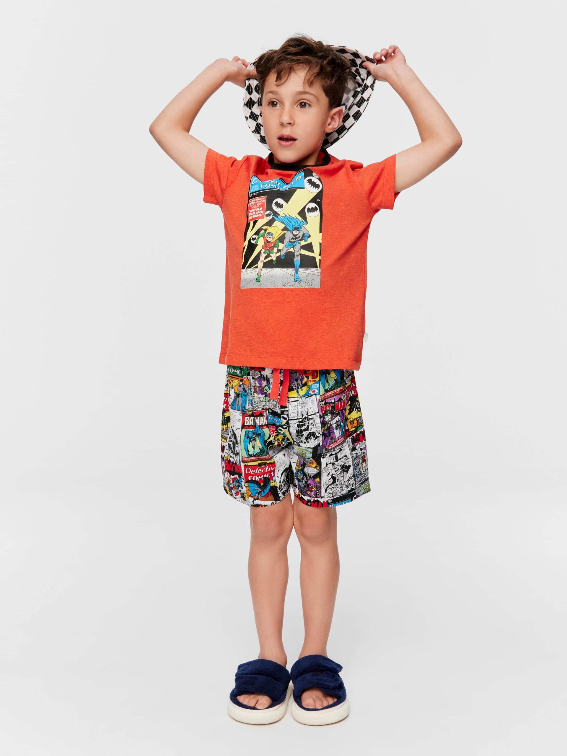 Jnr Boys Batman Comic Pj Set multi image 0