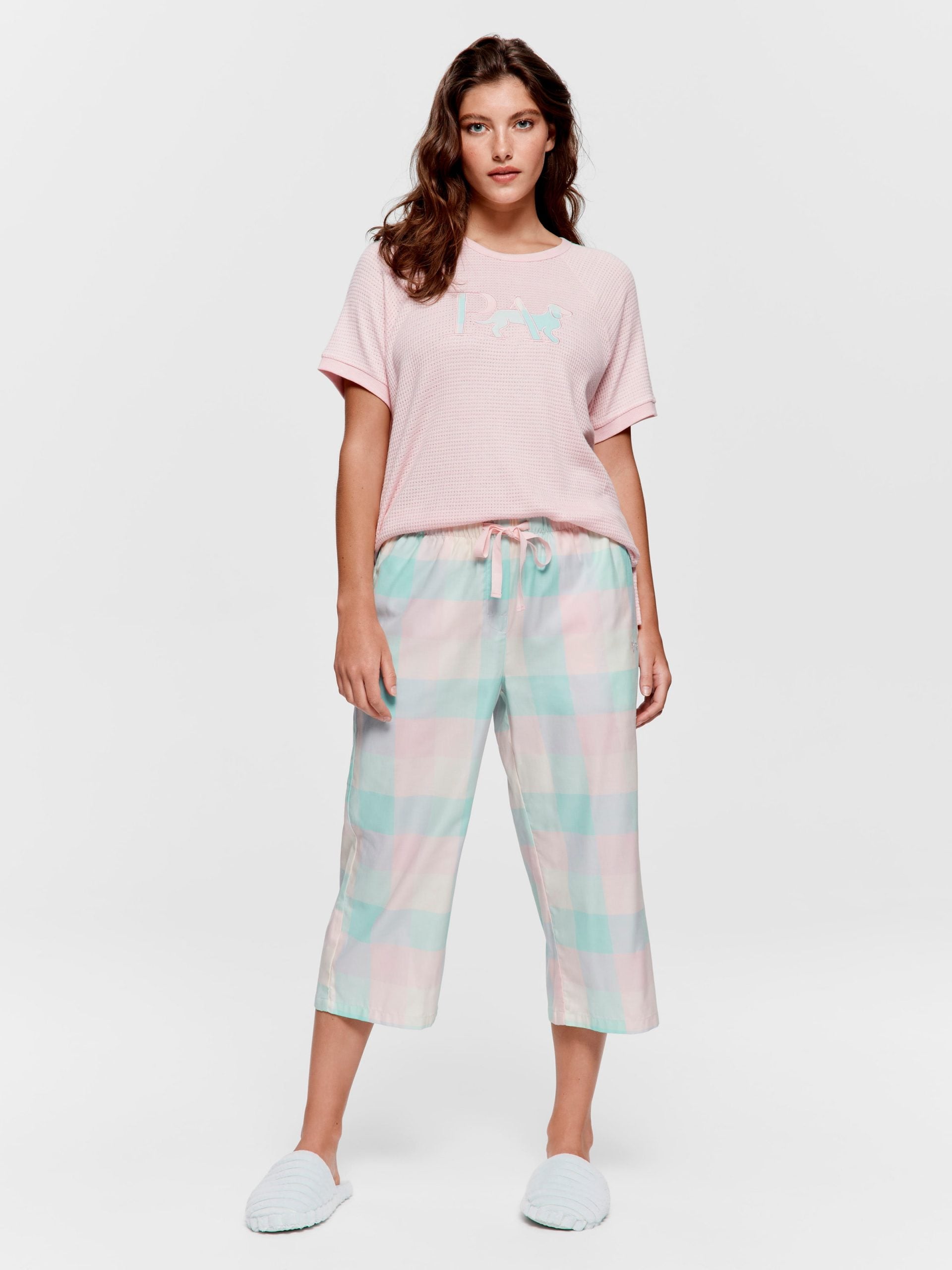 Pink Buffalo Check 100% Cotton 3/4 Pj Pant multi image 0