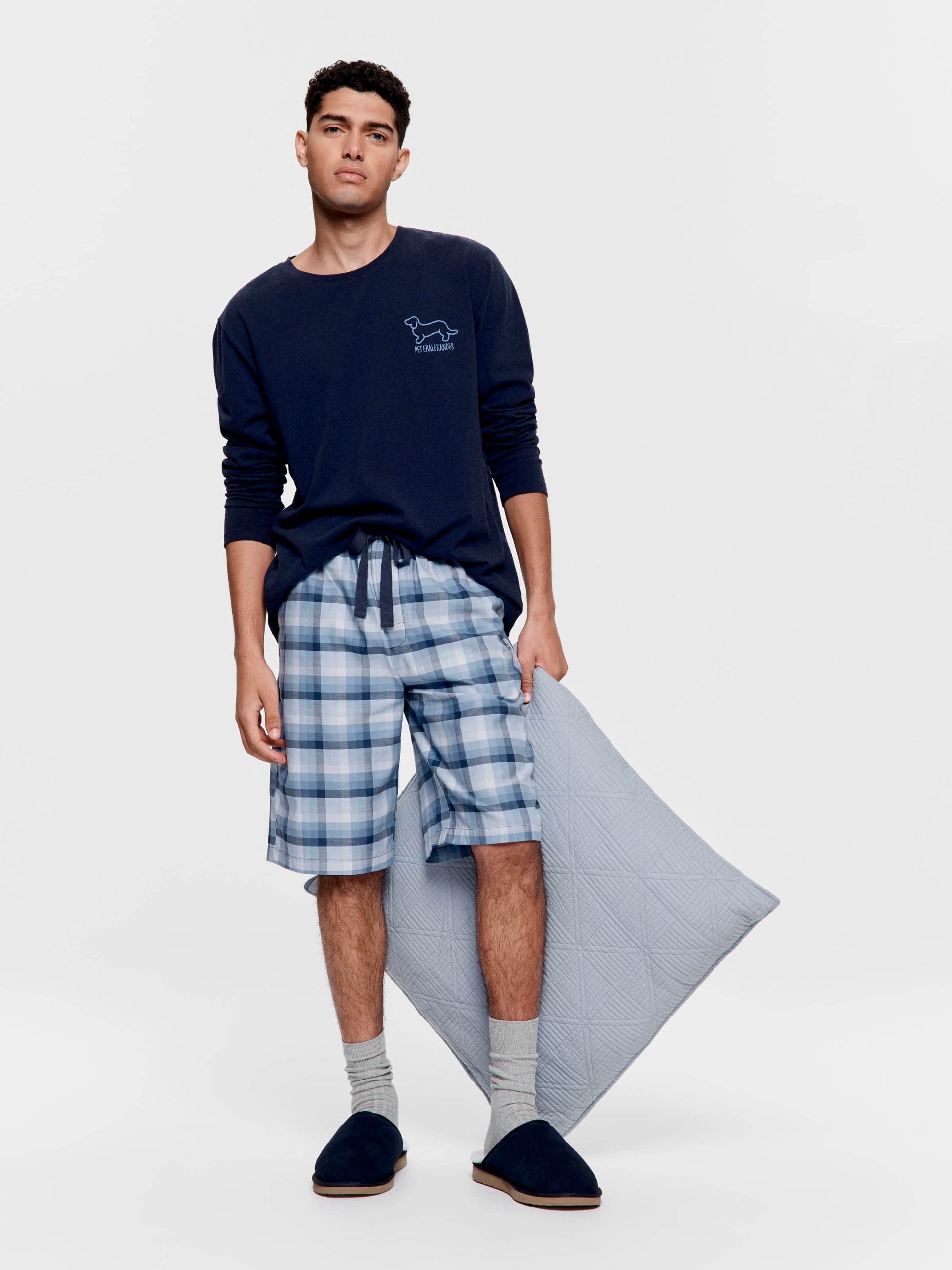 Mini Check Long Short blue image 0