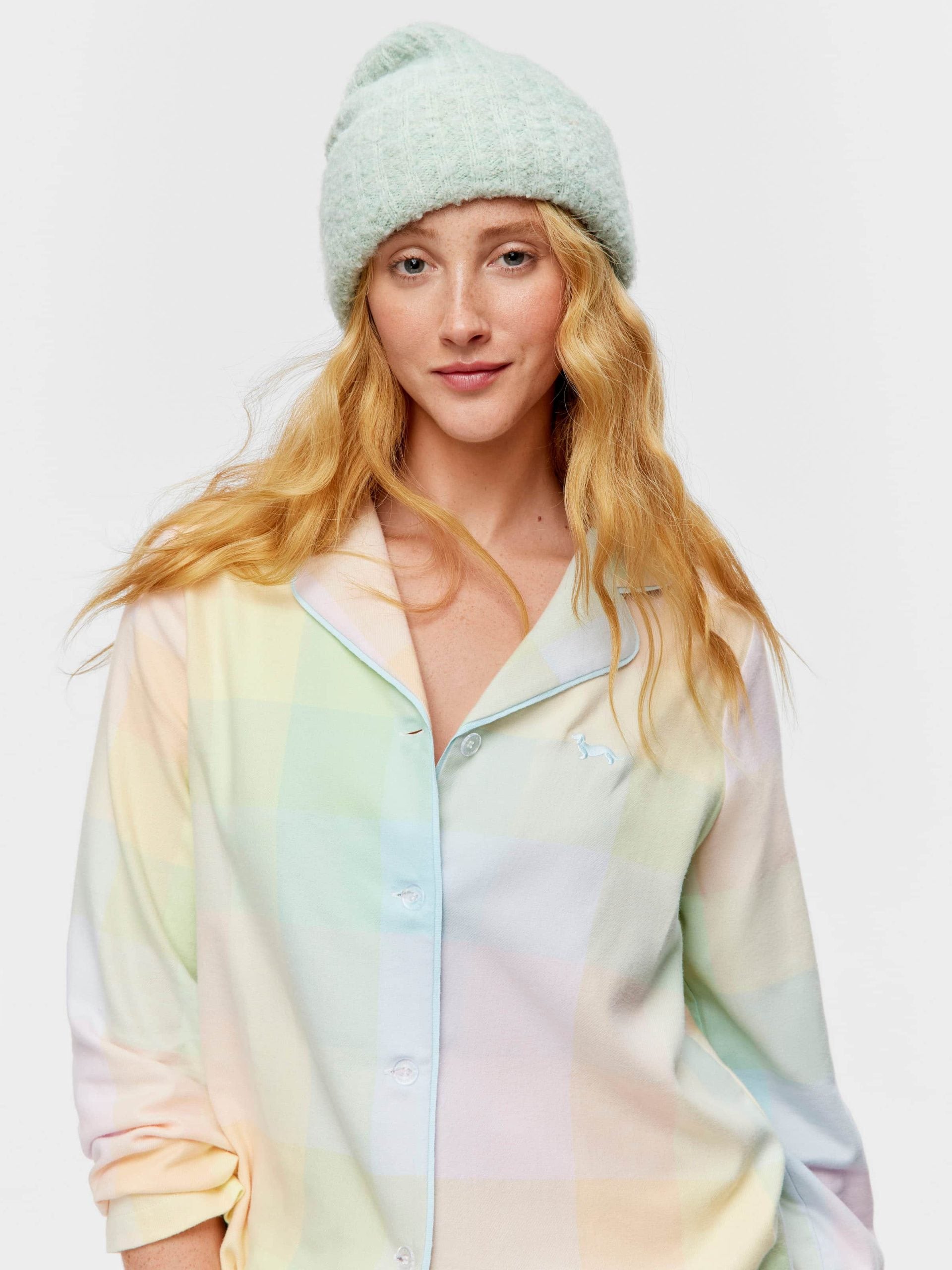 Rainbow Check Classic Flannelette Pj Set multi image 0