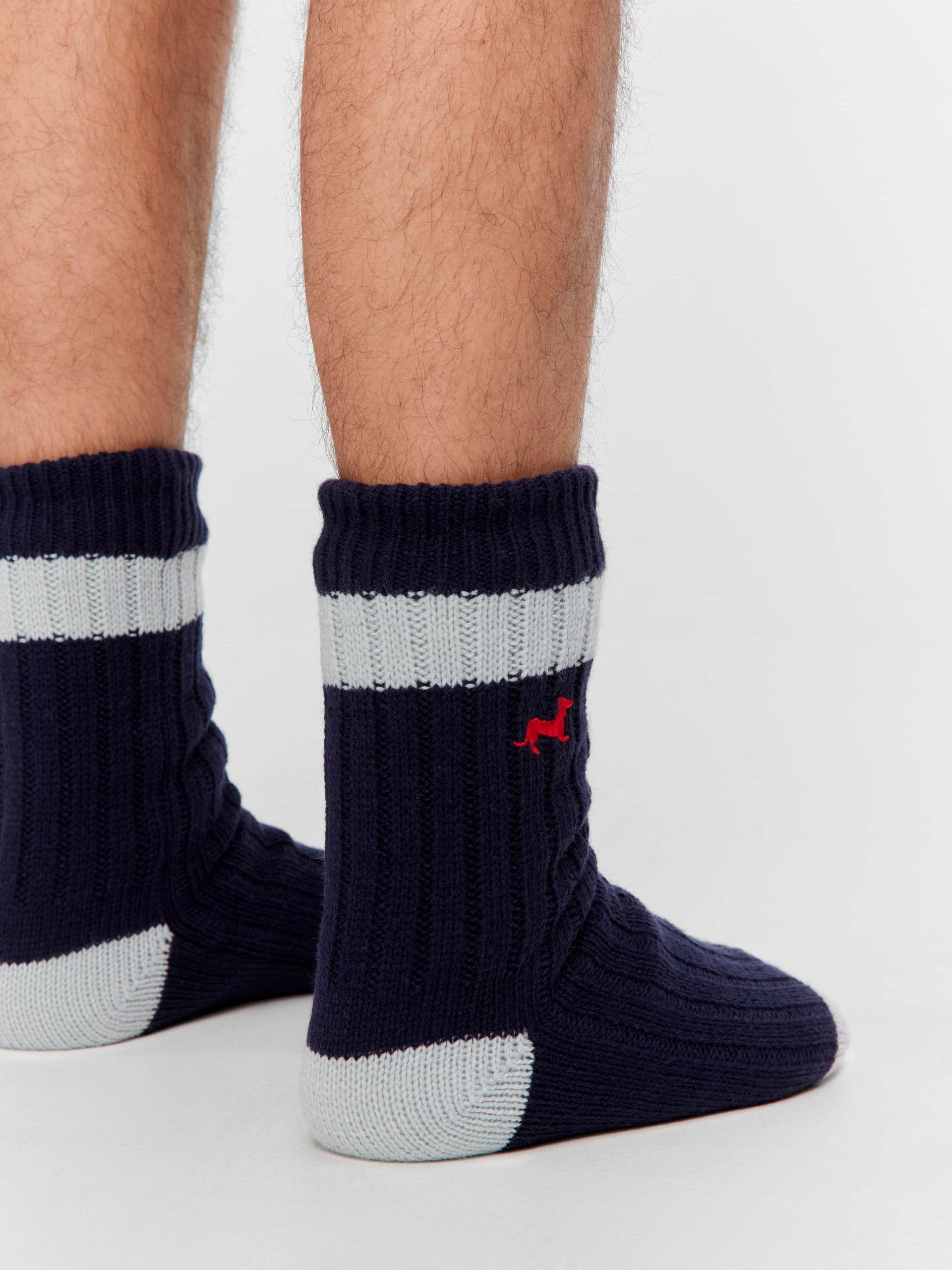 Lined Rib Sock Navy image 0