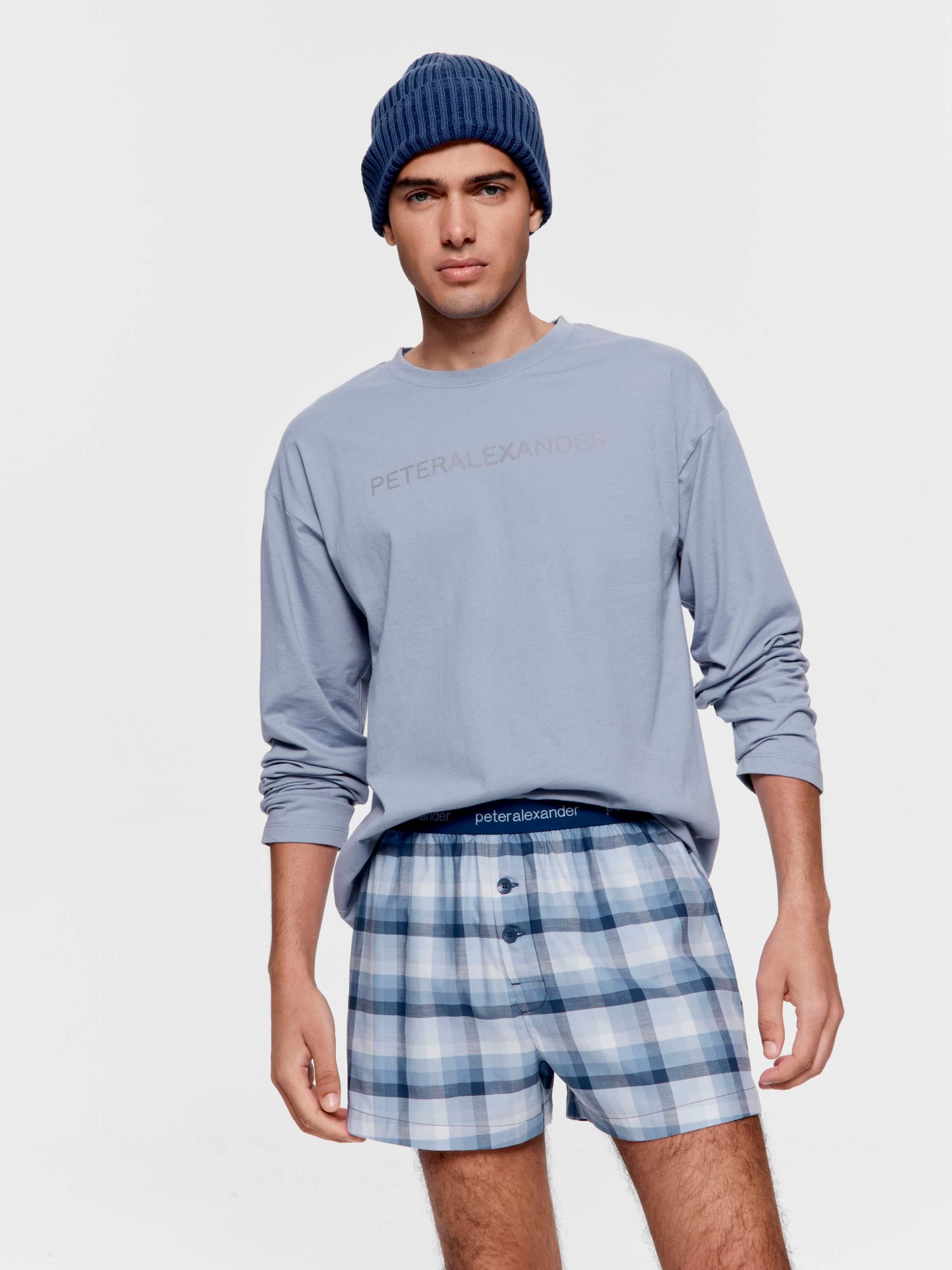 Mini Check Boxer Short blue image 0