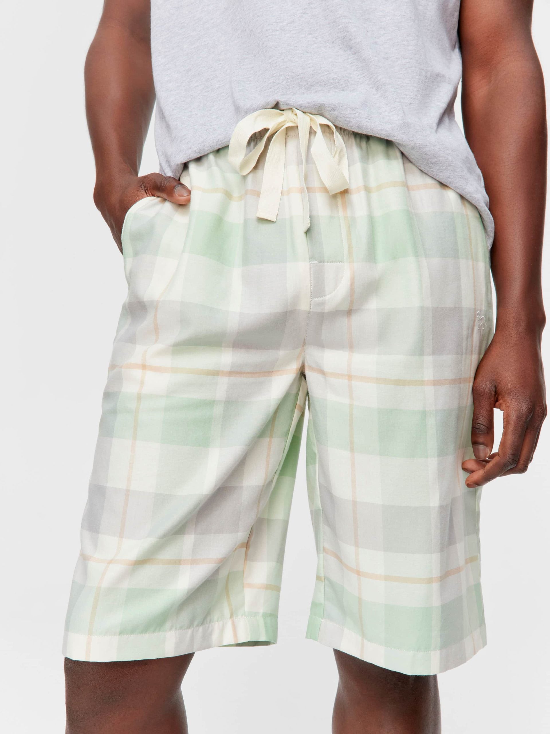 Mint Check Sleep Short multi image 0