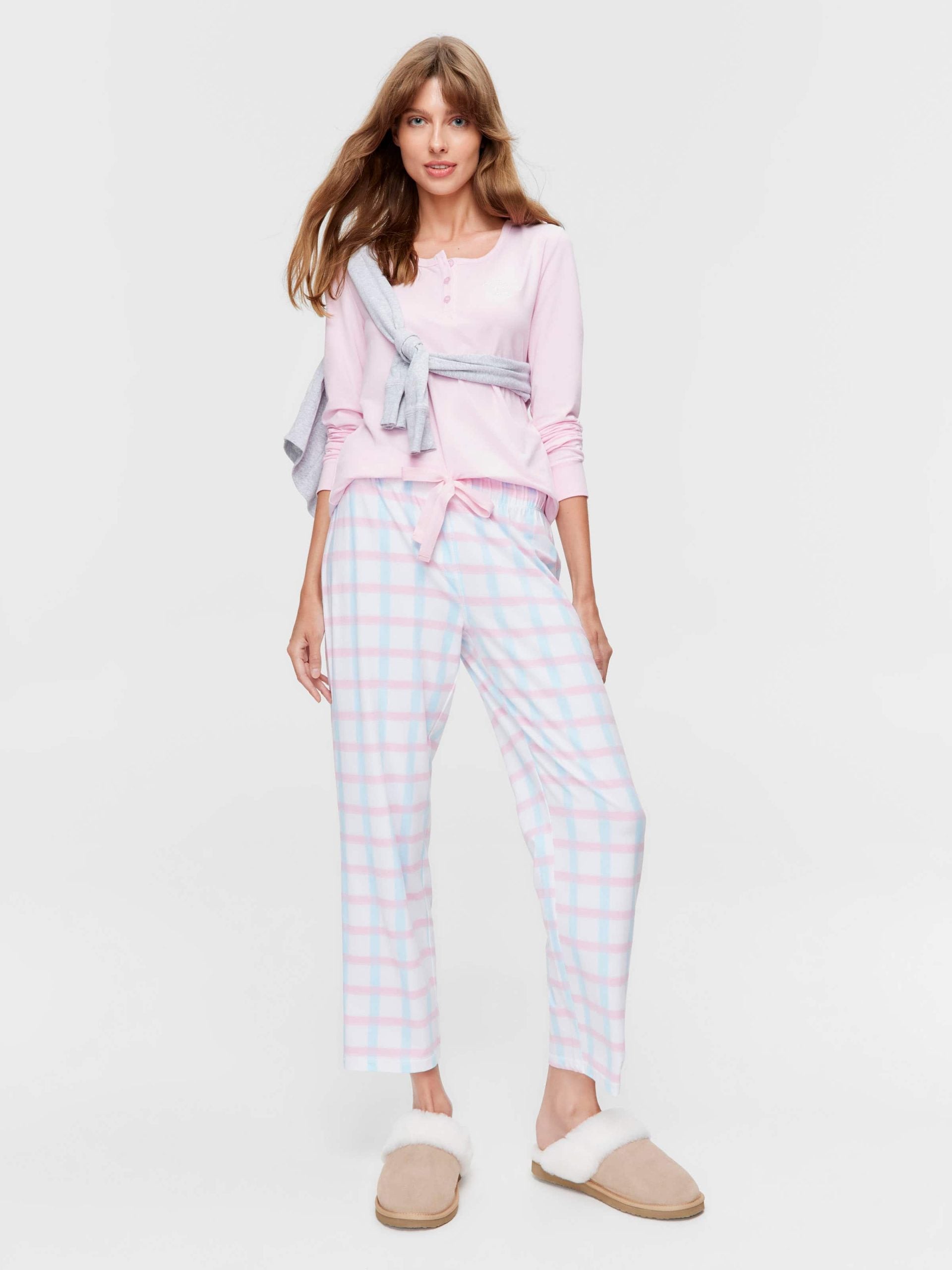 Check Straight Leg Pj Pant multi image 0