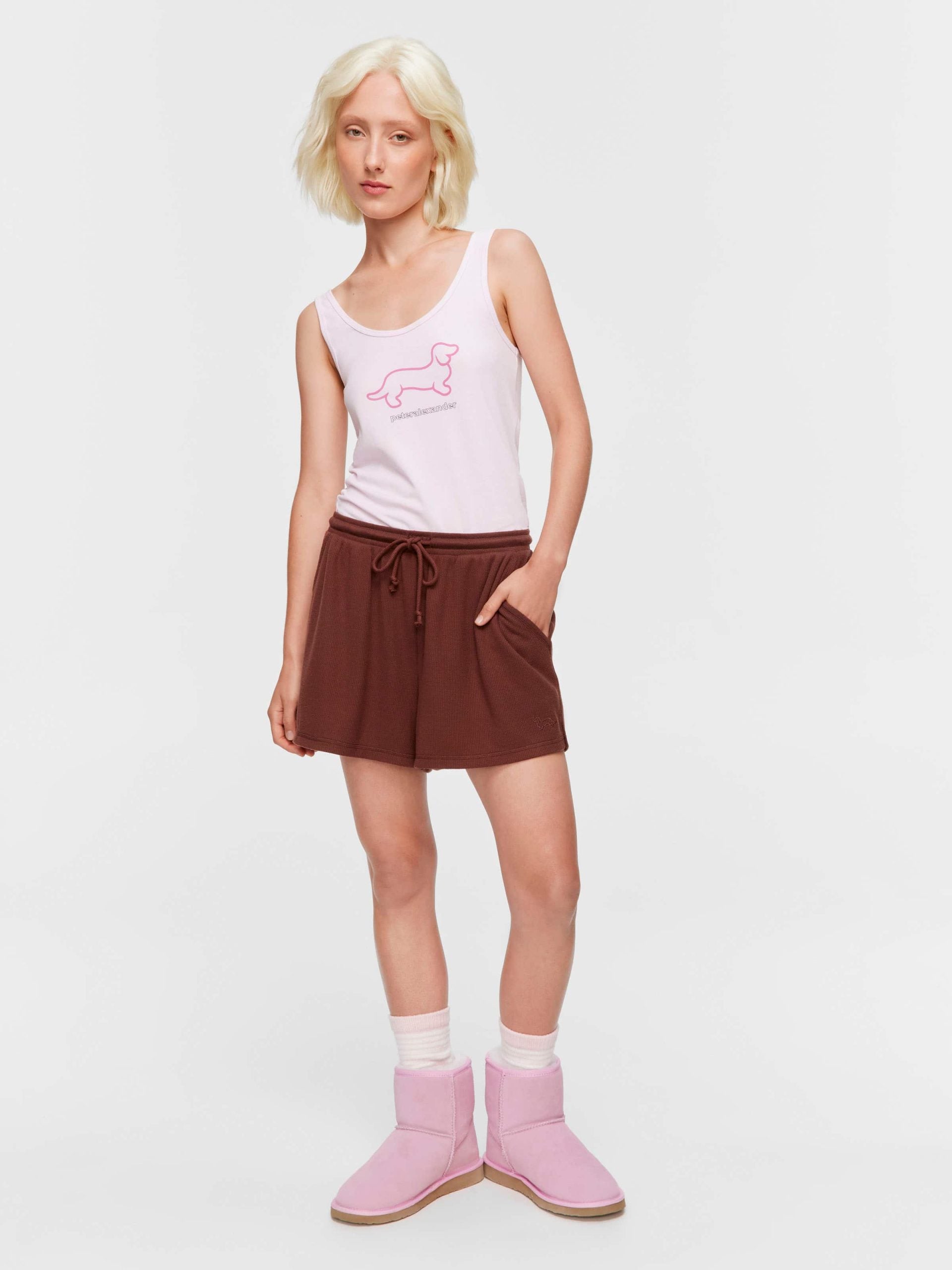 Chocolate Soft Waffle Mid Short brown image 0