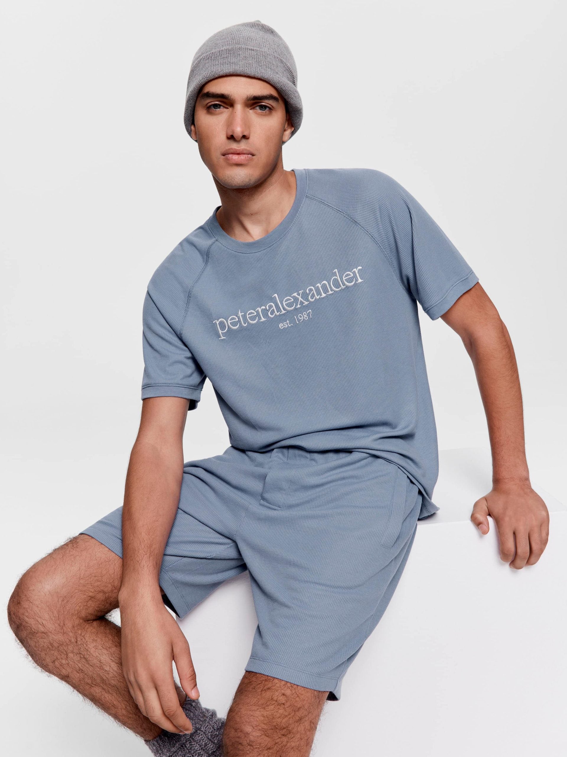 P.A Jacquard Mid Short blue image 0