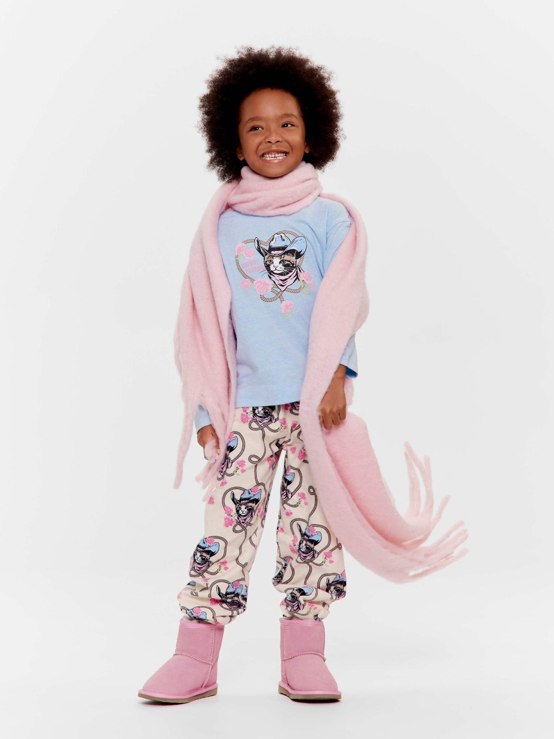 Jnr Girls Cowboy Cat Long Set Multi image 0