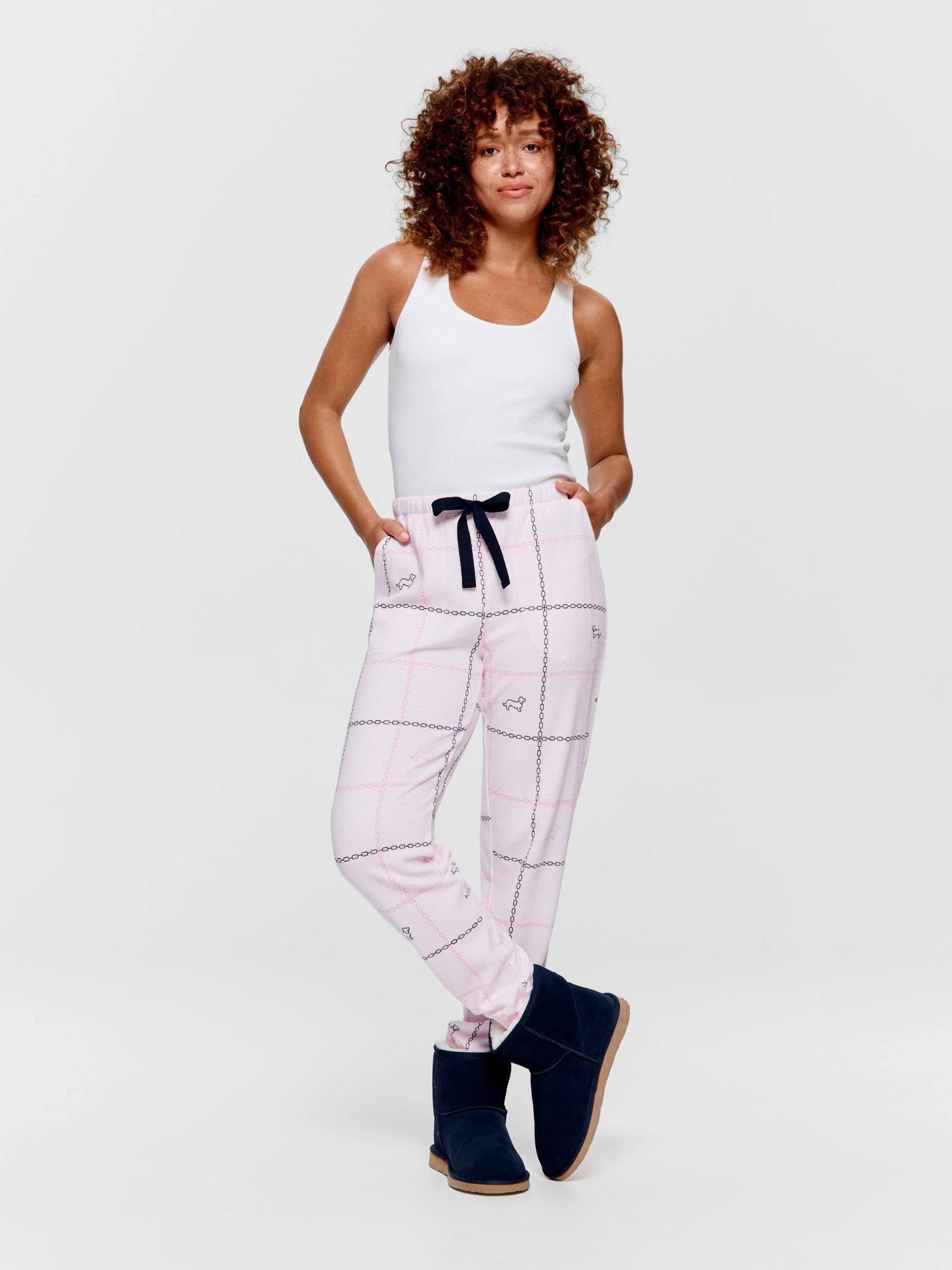 Pink Windowpane Easy Pj Pant multi image 0