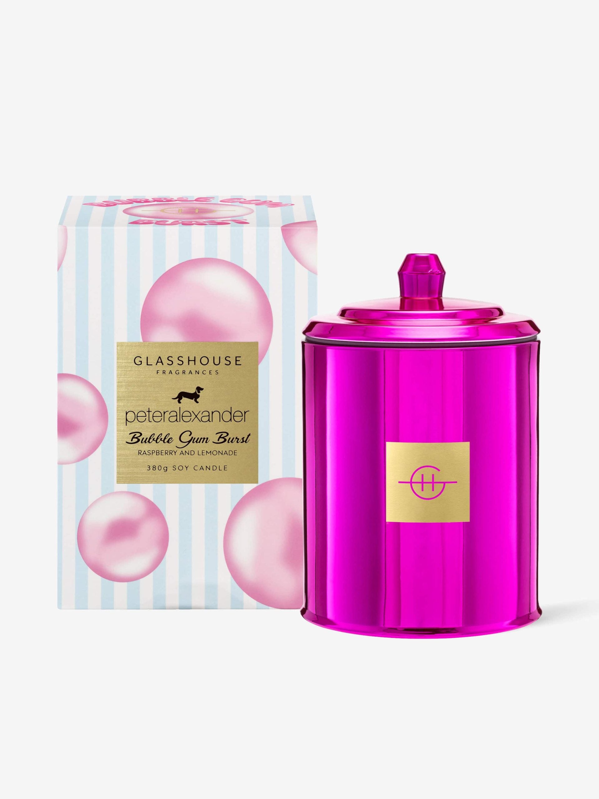 Glasshouse Fragrances Bubble Gum Burst 380G Candle multi image 0