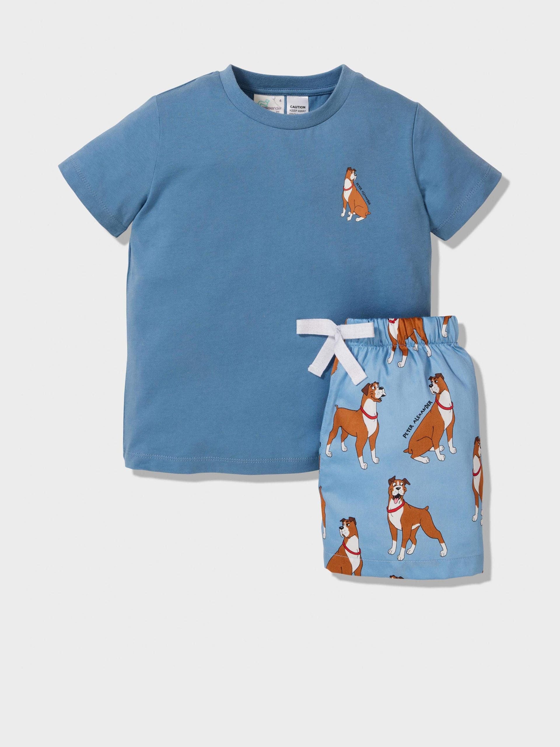 Jnr Boys Boxer Dogs Pj Set blue image 0
