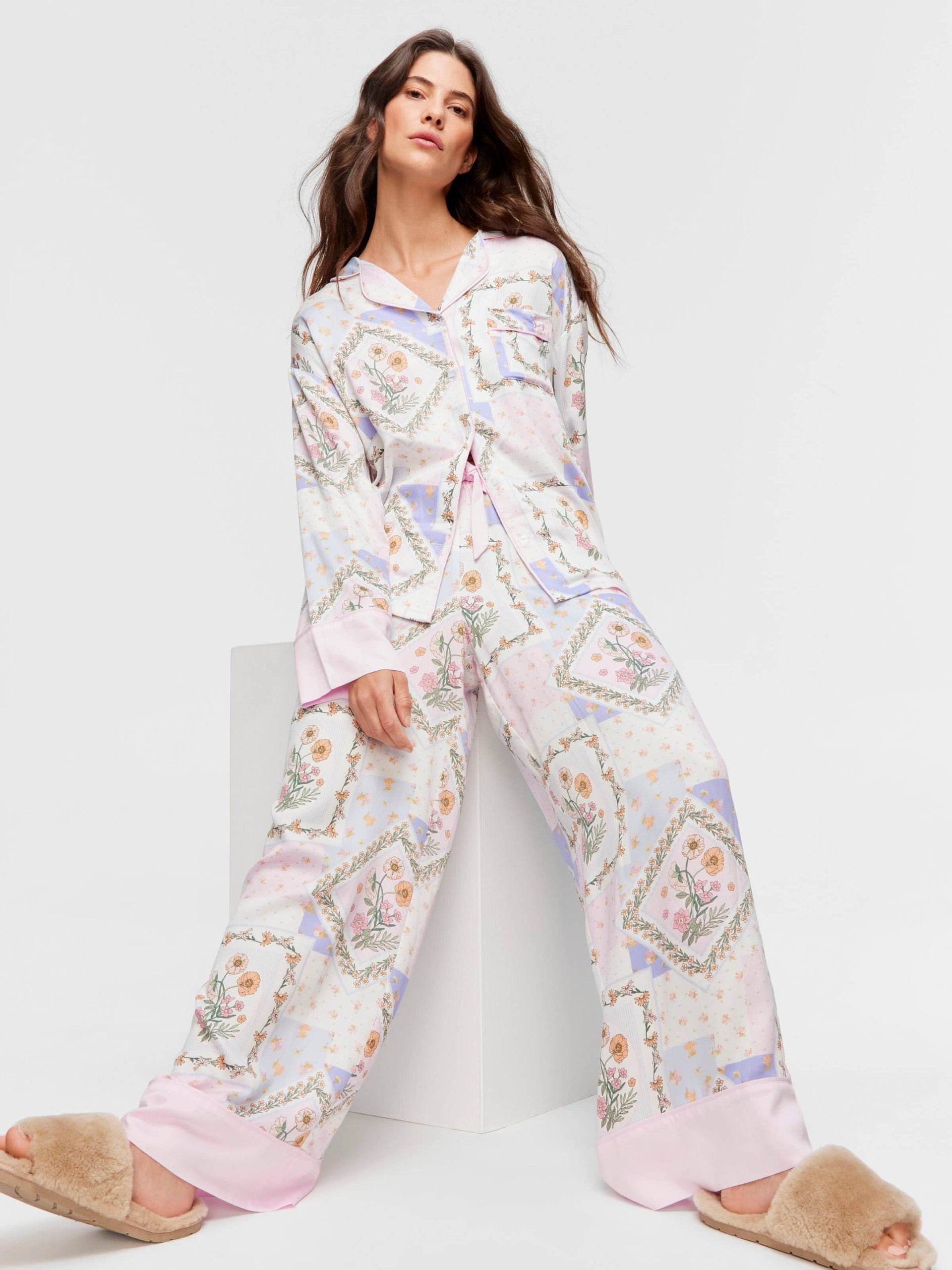 Floral Scarf Print Long Pj Set multi image 0