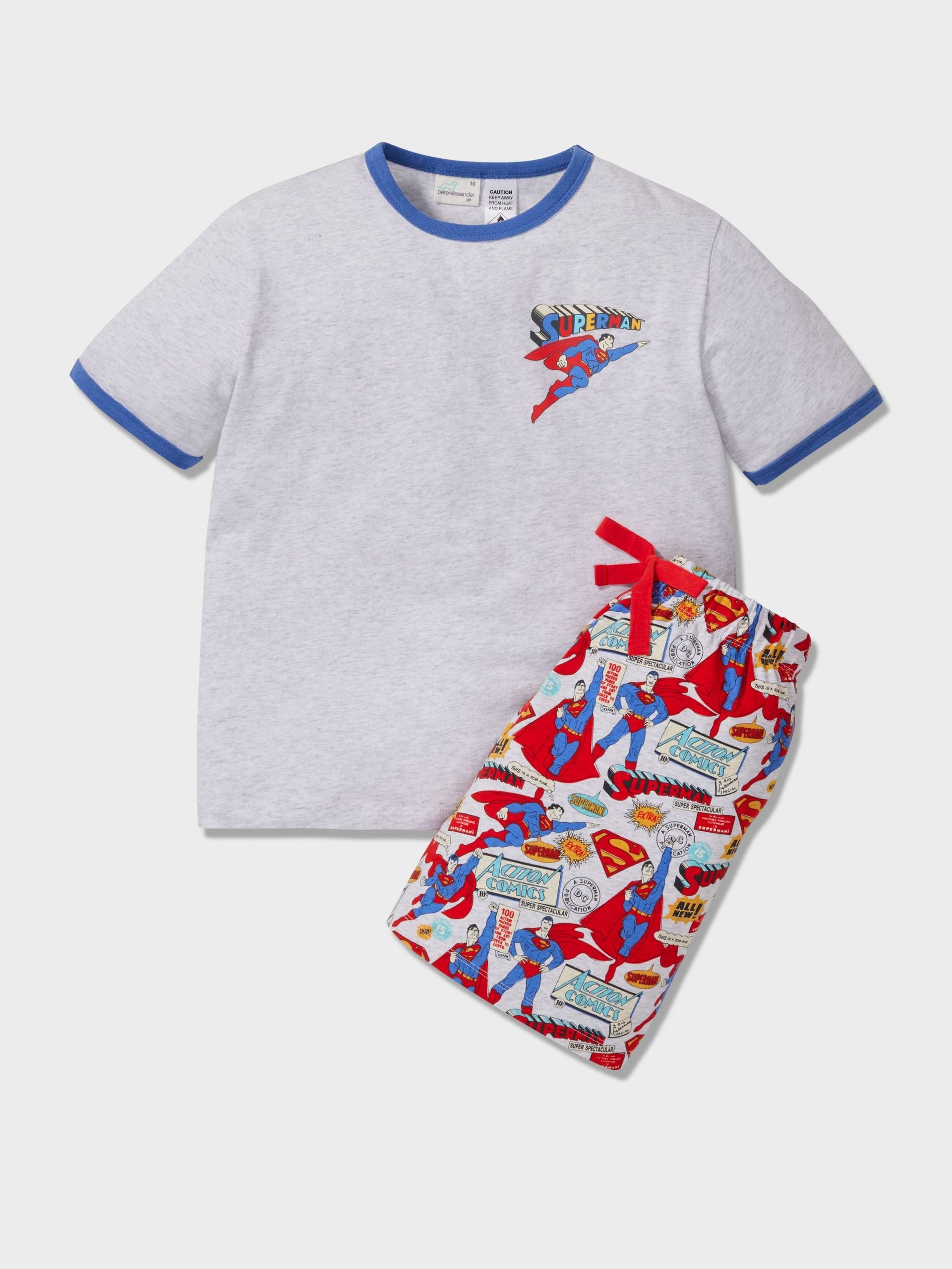 Boys Superman Comic Short Pj Set Multi image 0