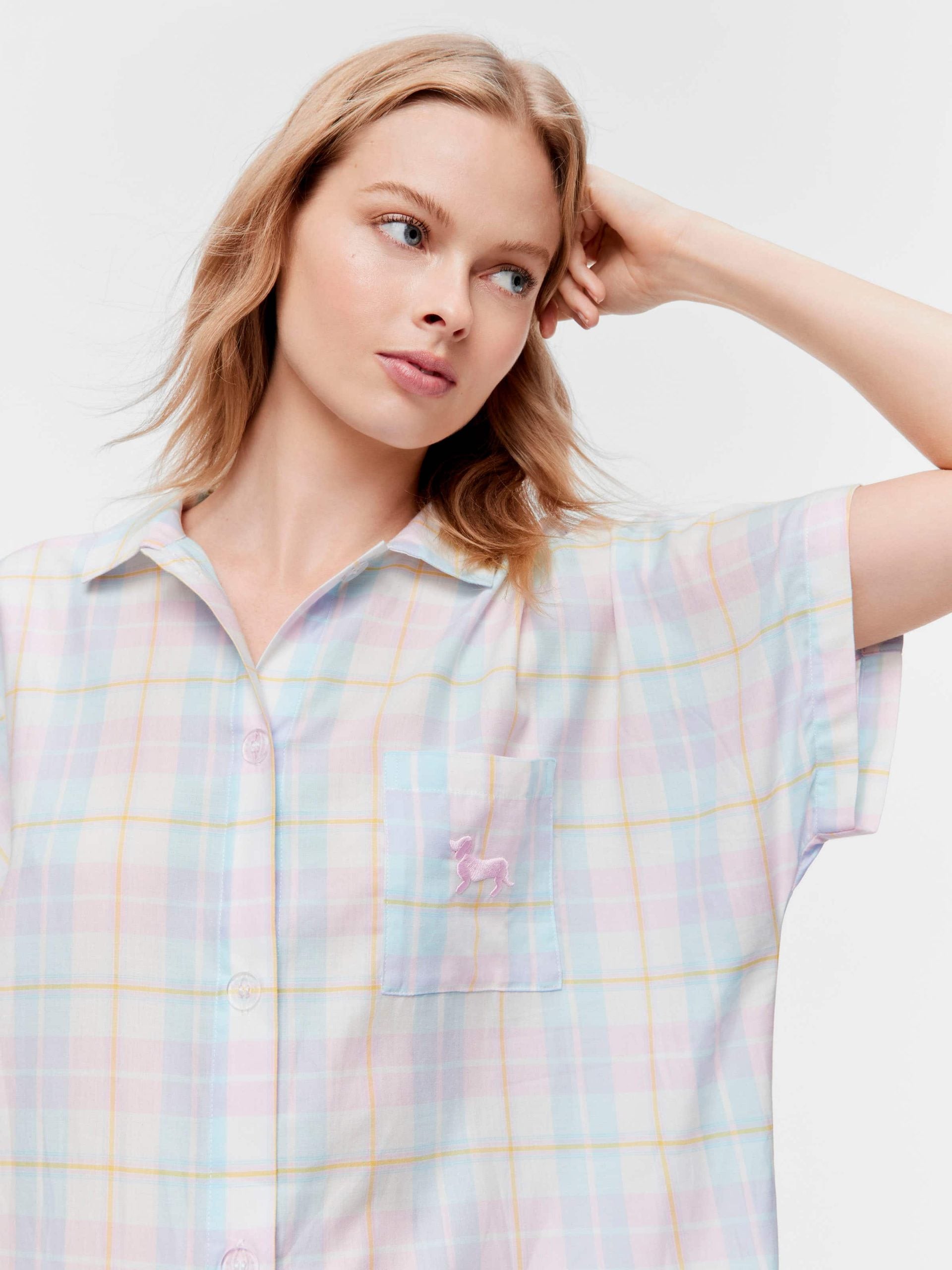 Check Boyfriend Nightshirt multi image 0