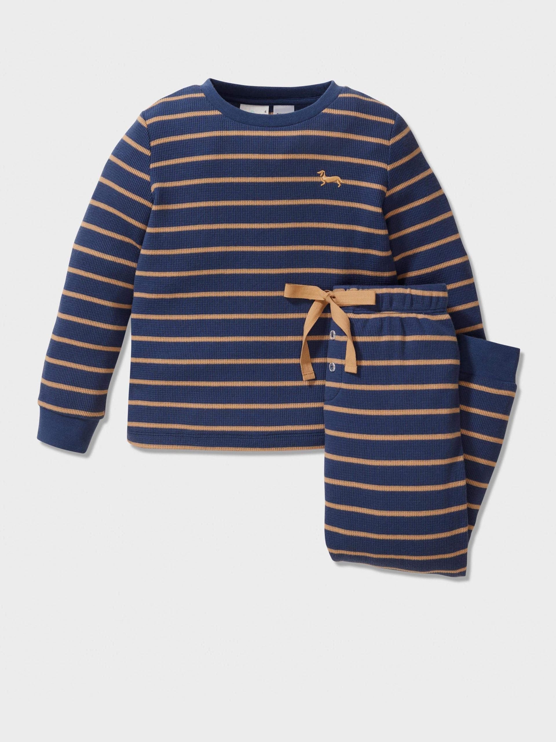 Jnr Boys Waffle Pj Set navy image 0