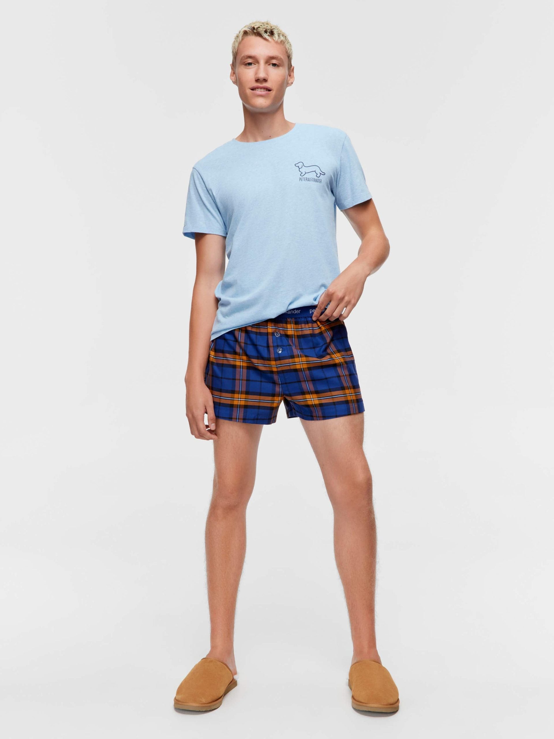 Navy Check Boxer Short navy image 0