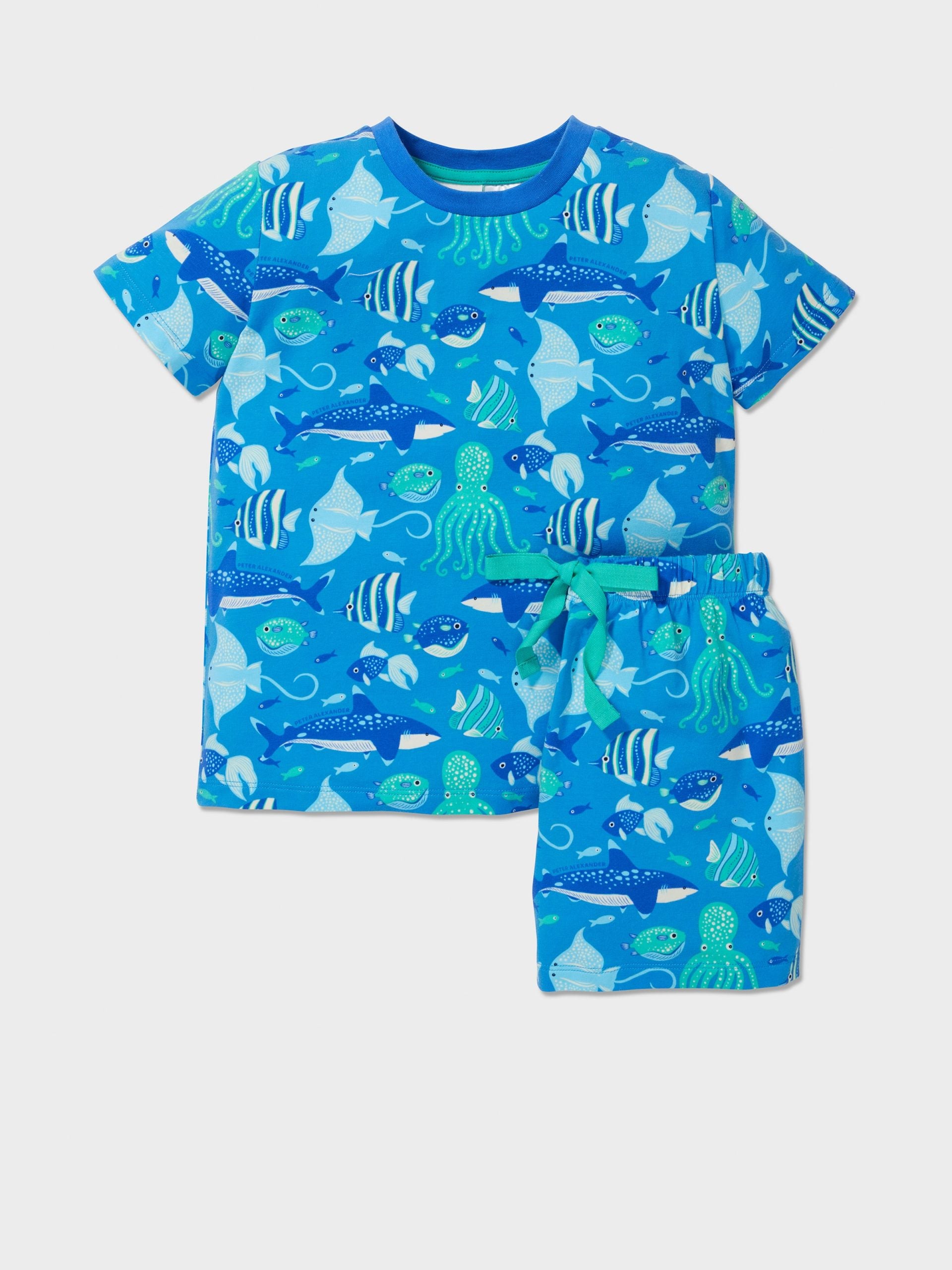 Jnr Boys Sea Life Pj Set blue image 0