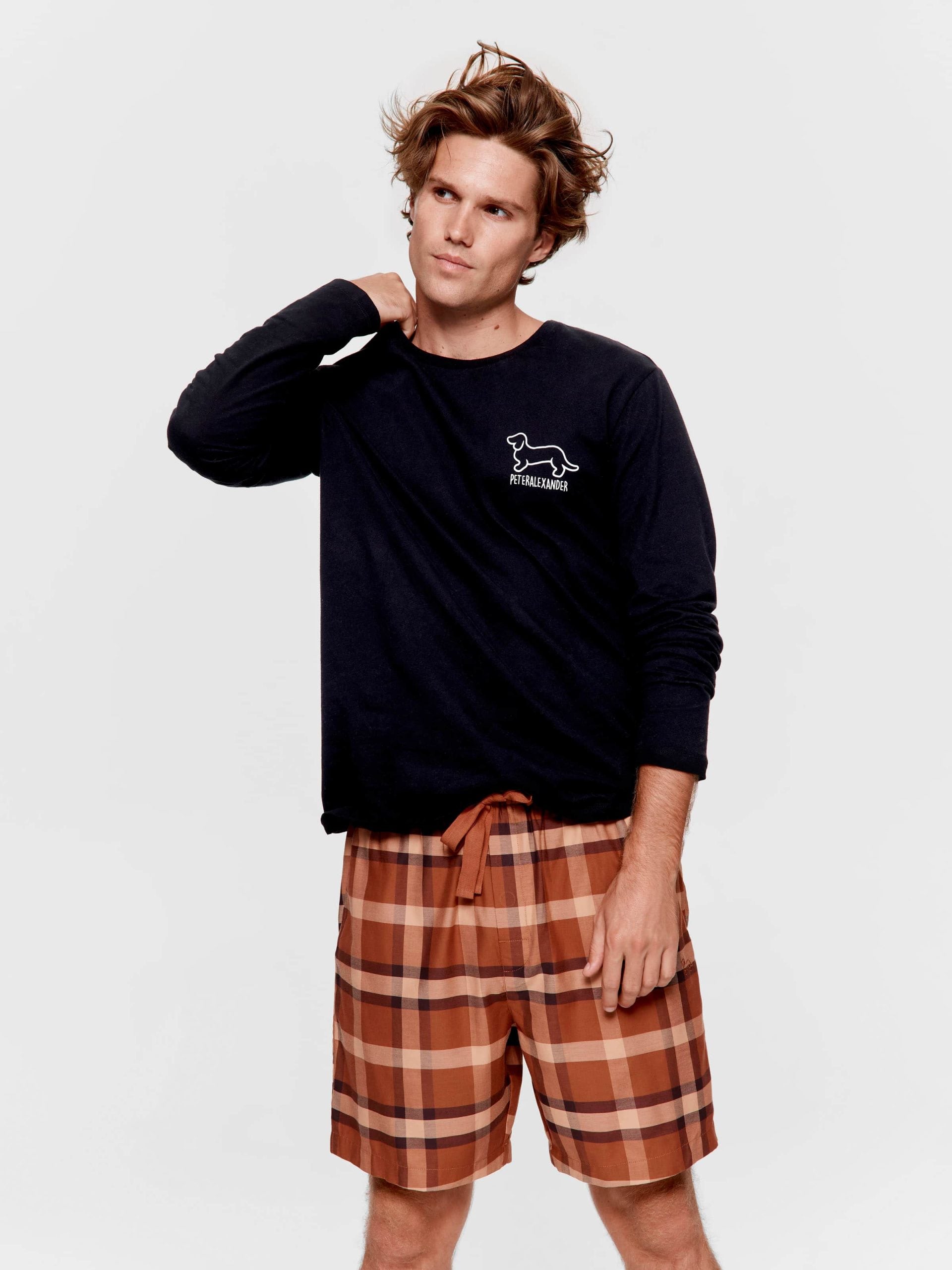 Brown Check Mid Short multi image 0