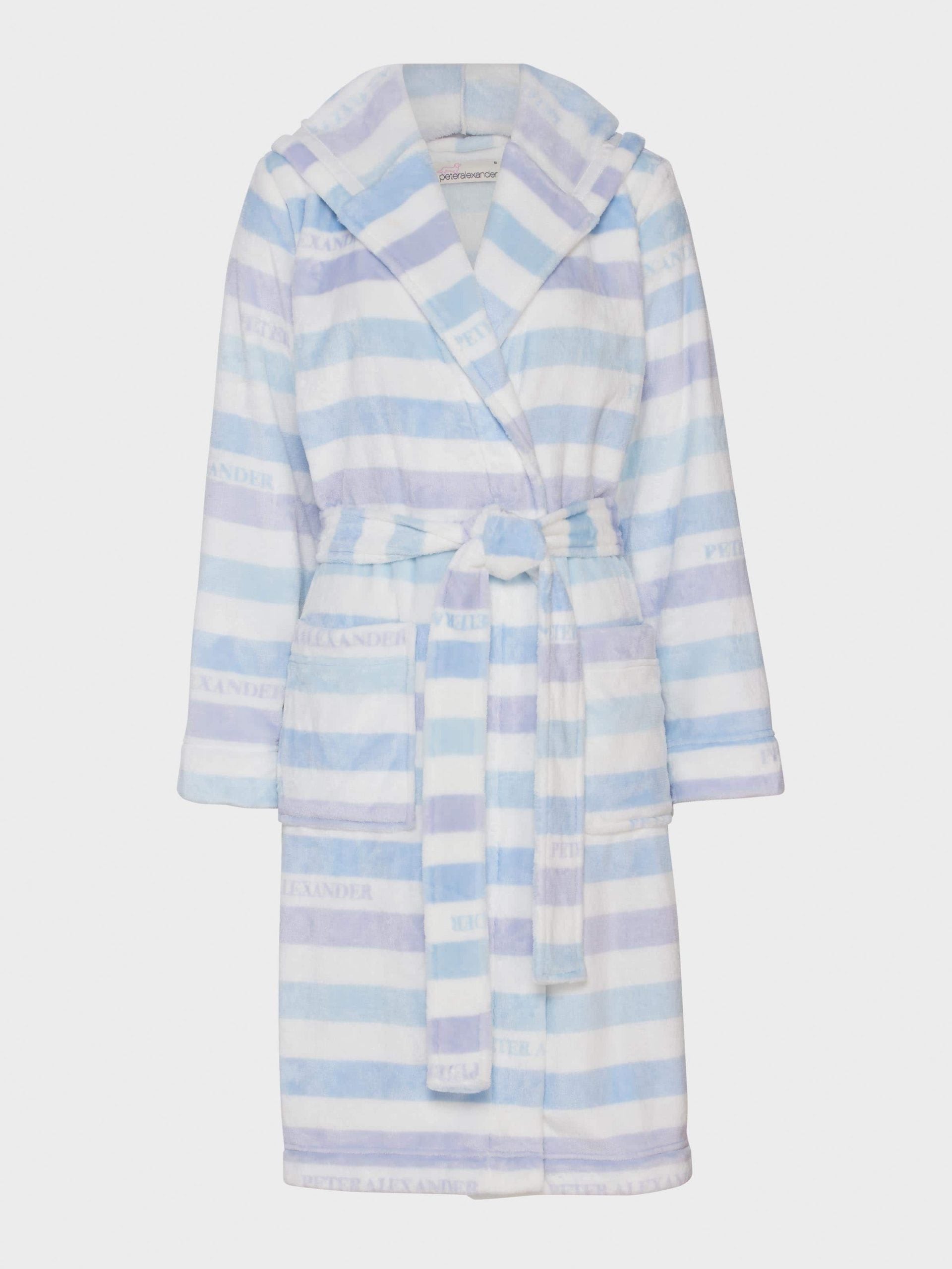 P.A. Branded Stripe Hooded Gown multi image 4