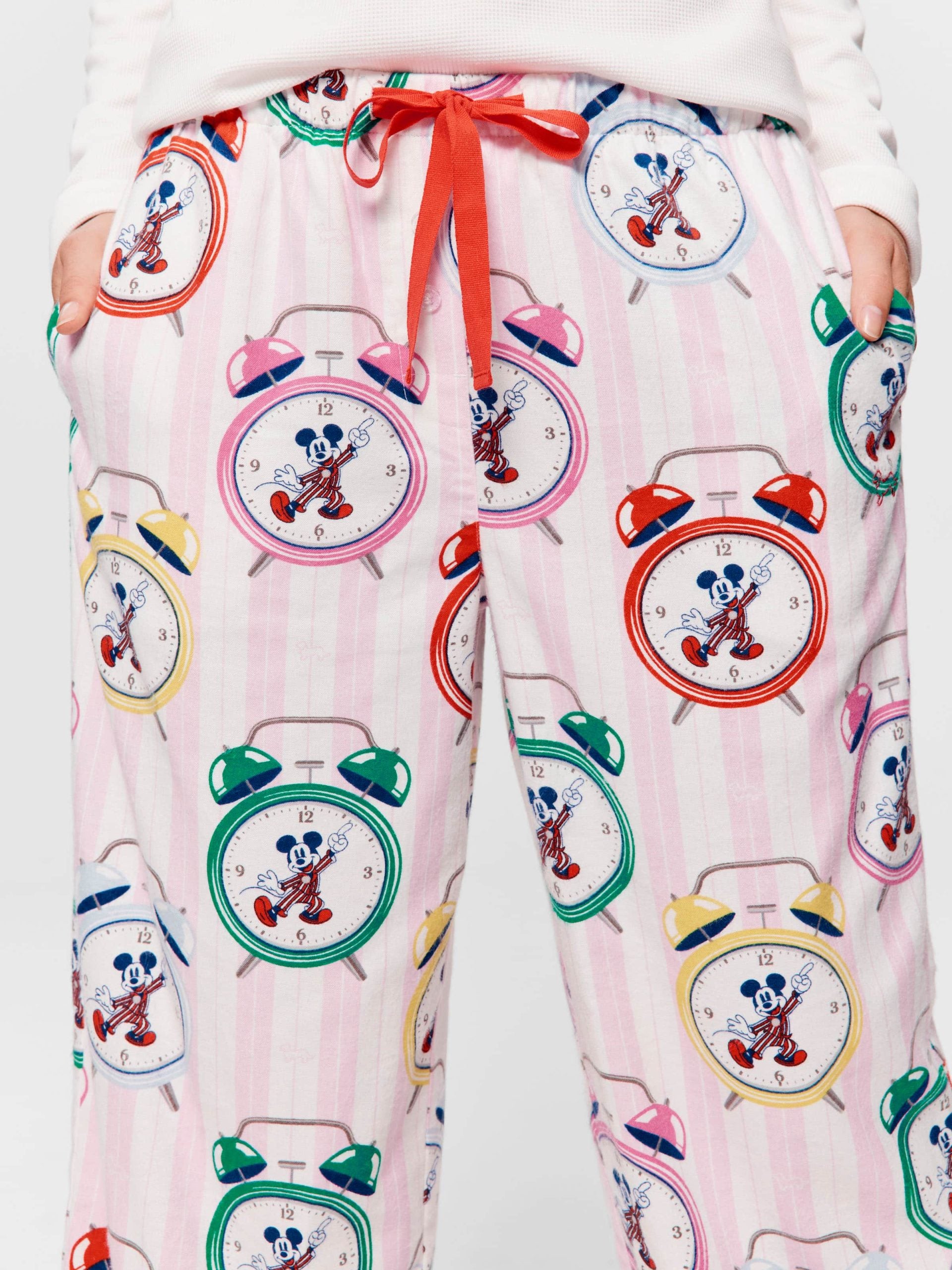 Mickey Mouse Clocks Bamboo Flannelette Classic Pj Pant Multi image 1