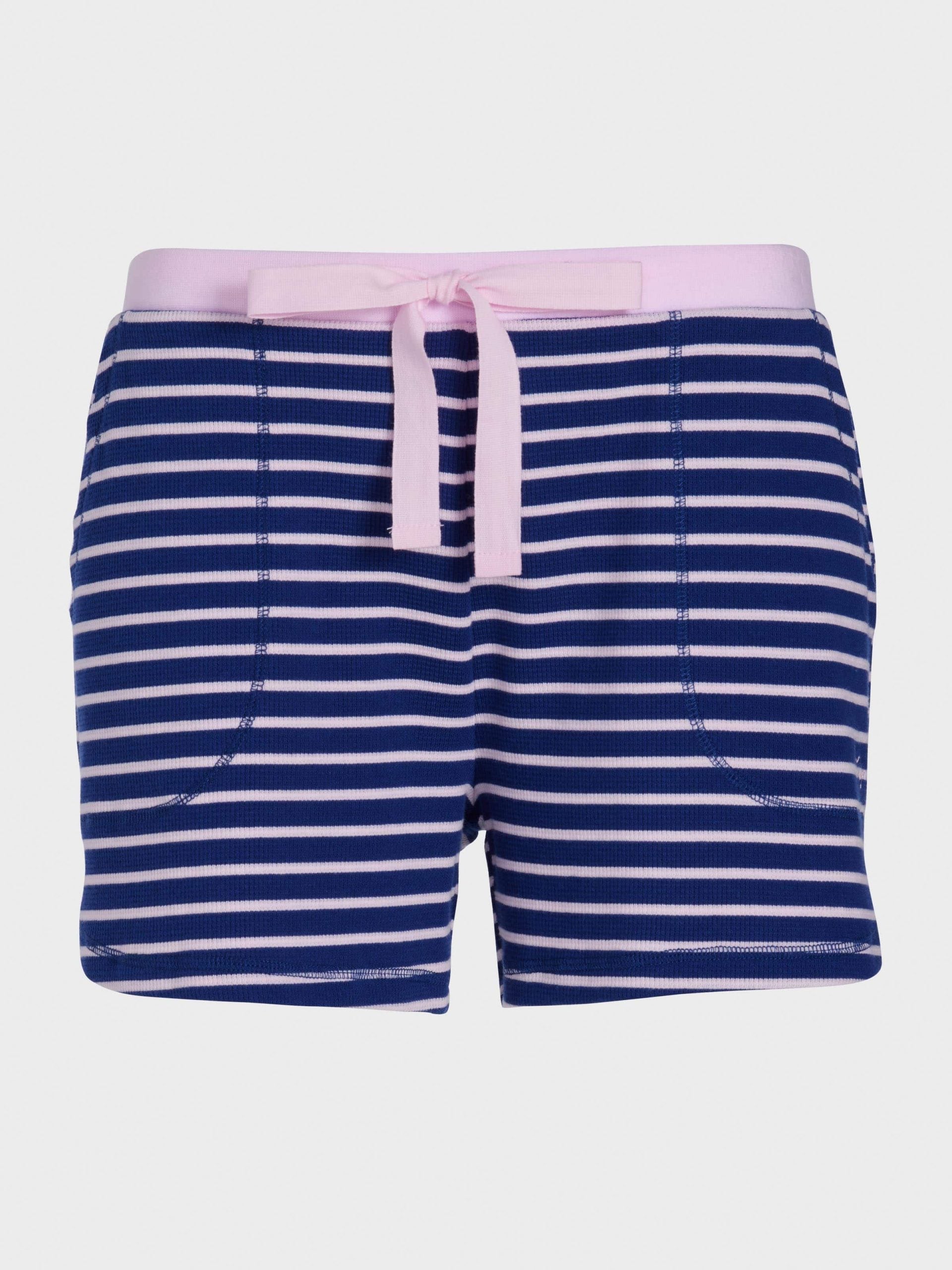 Navy Waffle Stripe Mid Short multi image 3