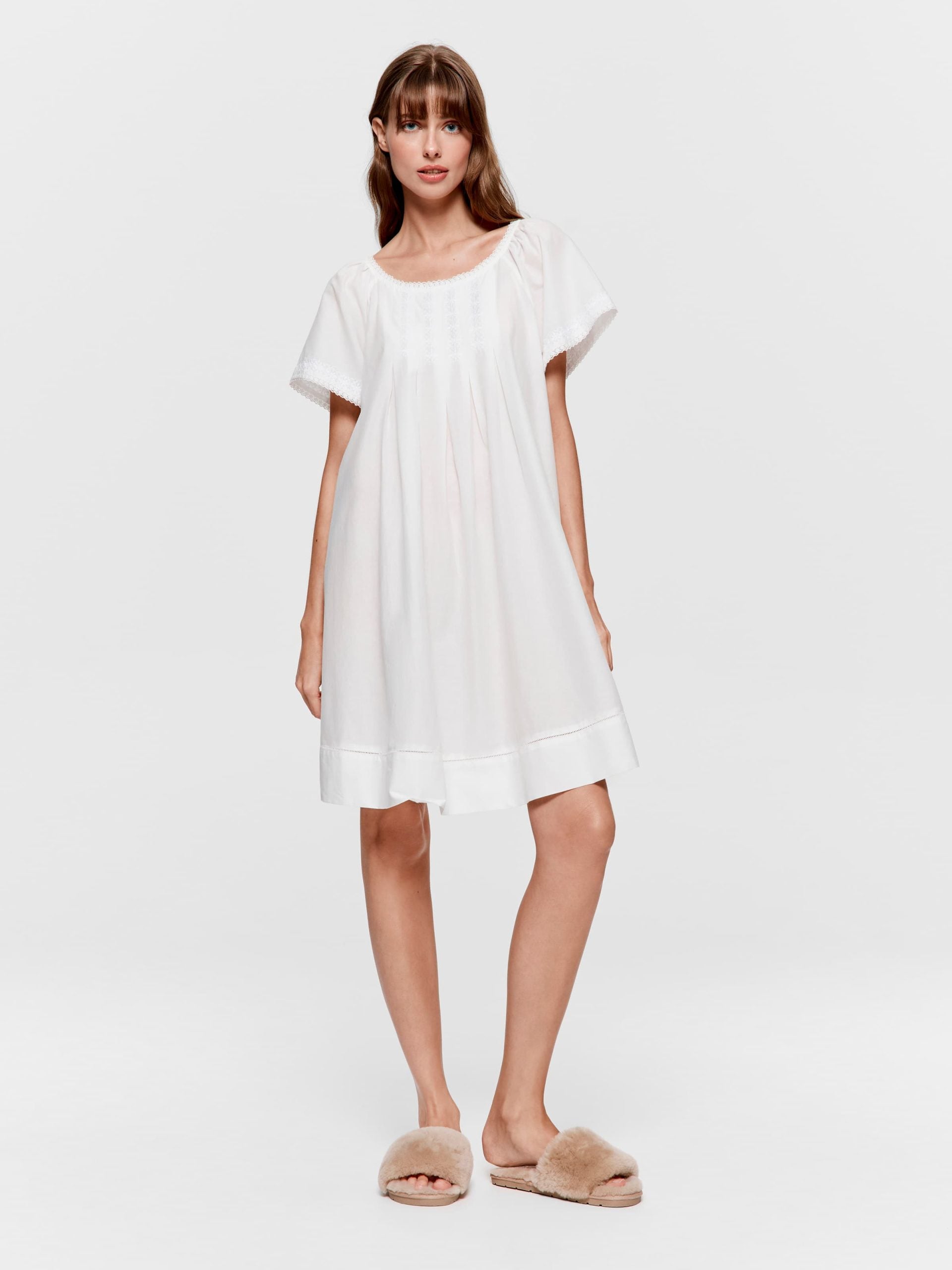 Edwardian Soft Cotton Nightie white image 1