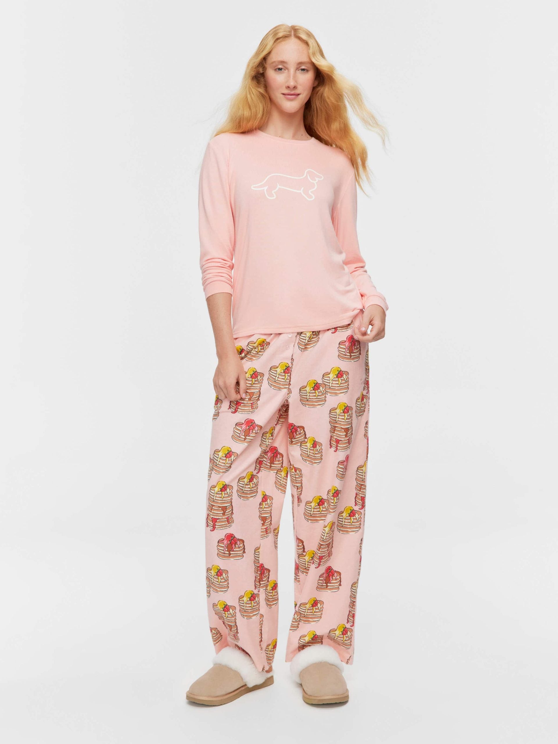 Peach Logo Plush Sweater peach image 1