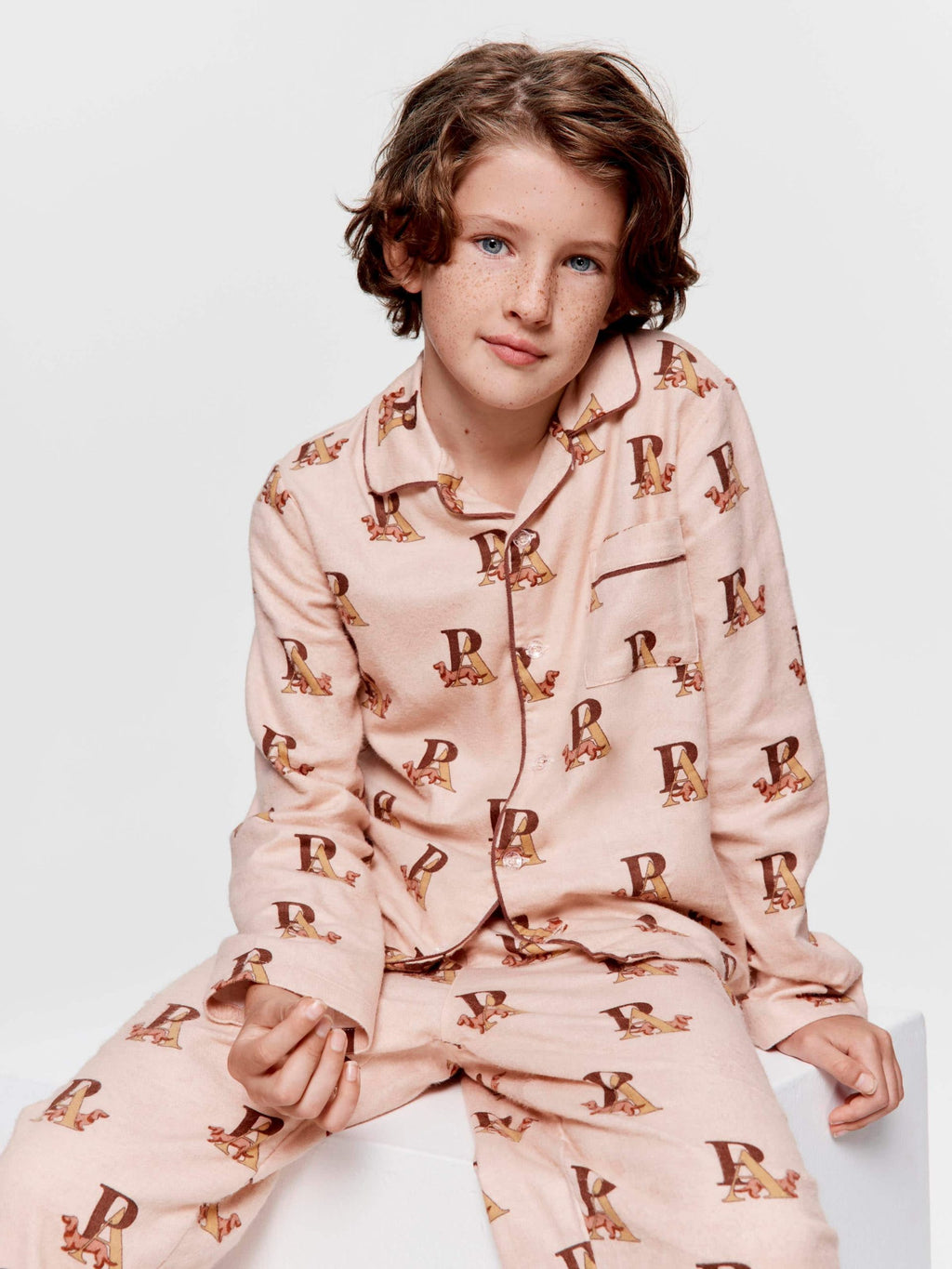 Boys P.A. Logo Long Classic Pj Set multi image 0