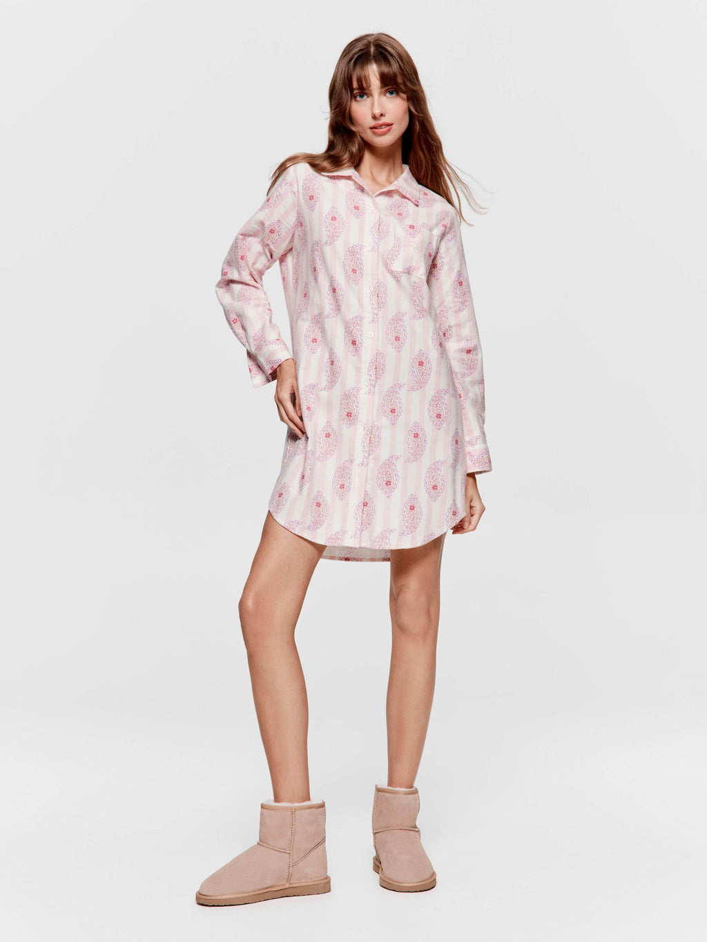 Paisley Flannelette Nightshirt multi image 1
