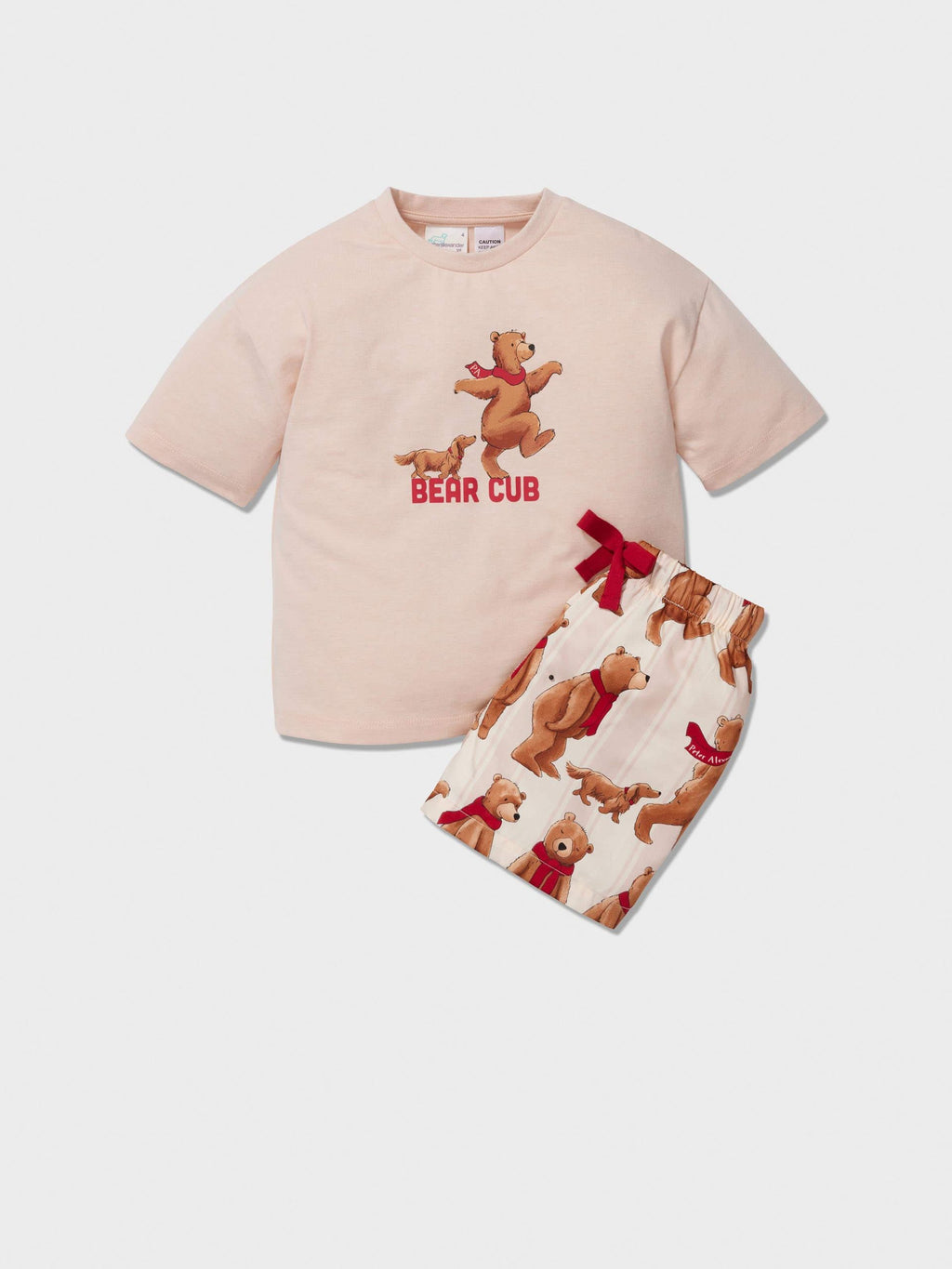 Jnr Kids Bear Cub Short Pj Set multi image 0