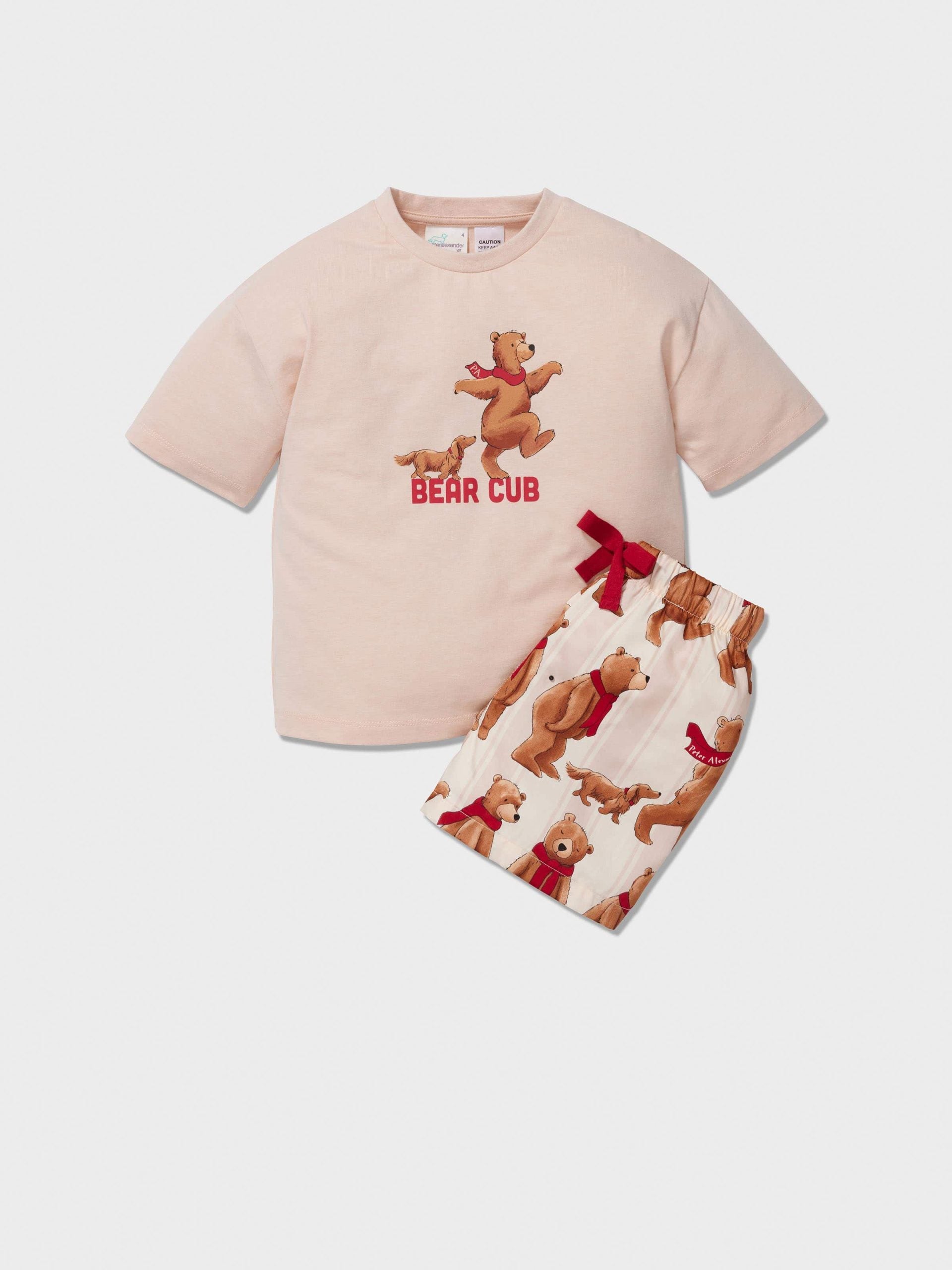 Jnr Kids Bear Cub Short Pj Set multi image 0
