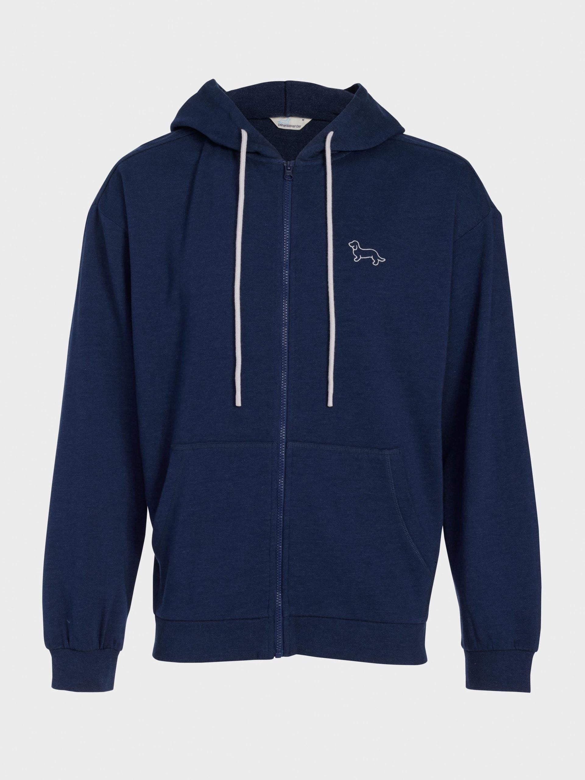 Navy Fleece Zip Hoodie navy image 3