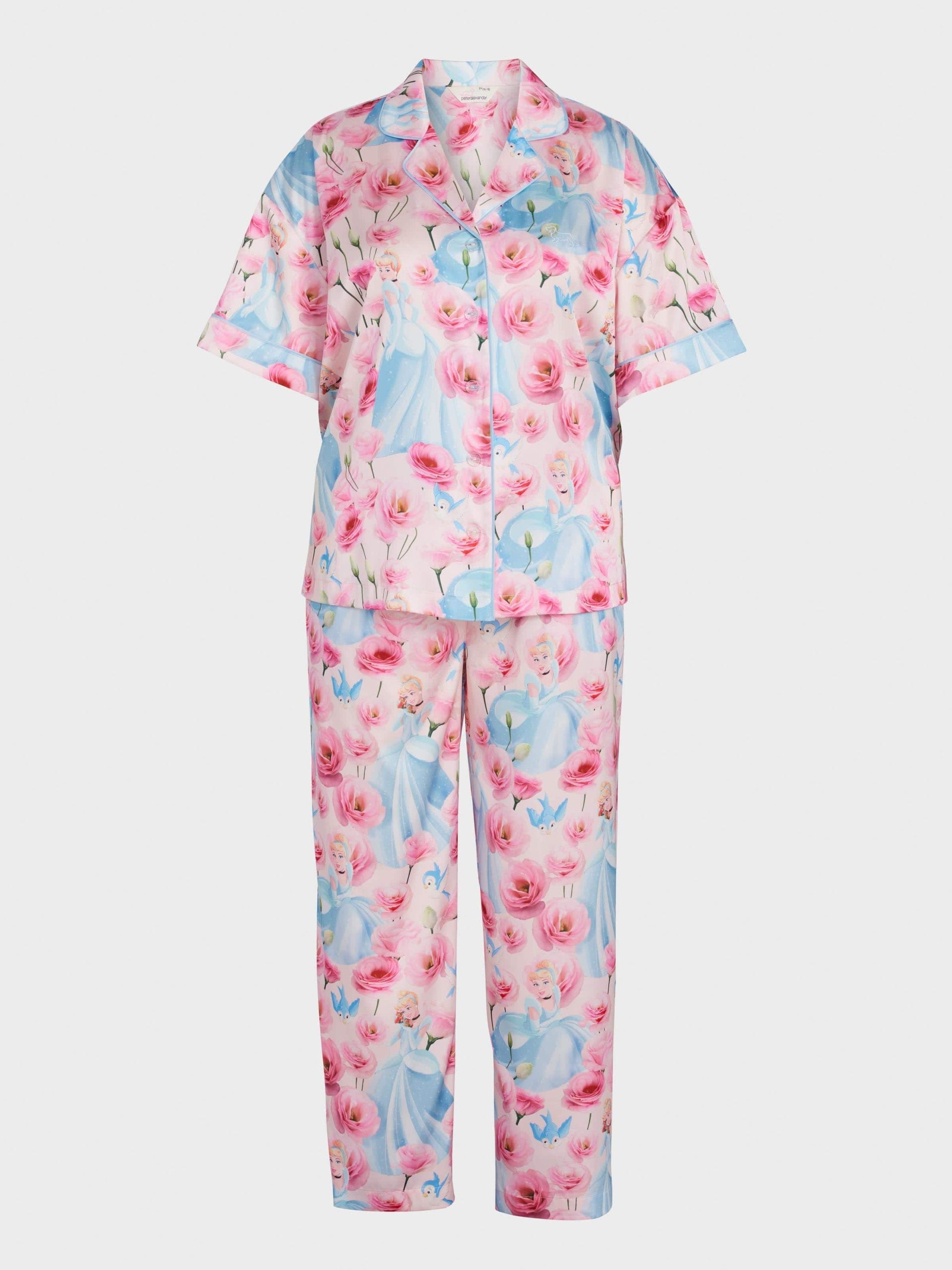 P.A. Plus Disney Cinderella Rose Satin Short Sleeve &amp;amp; Pant Pj Set Multi image 4