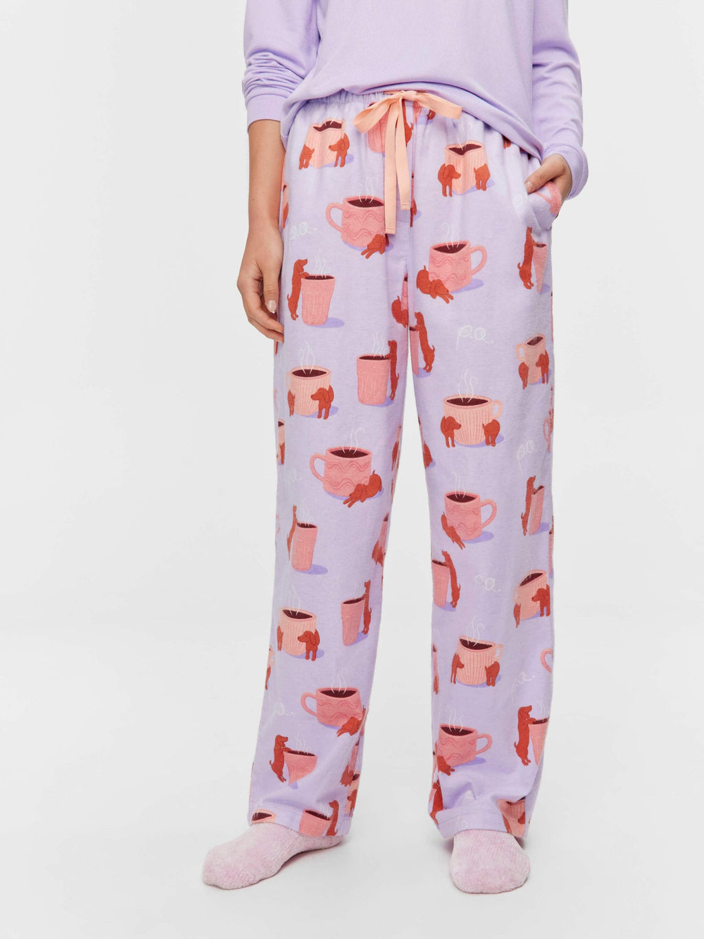 Daxie Loves Coffee Flannelette Classic Pj Pant Multi image 2