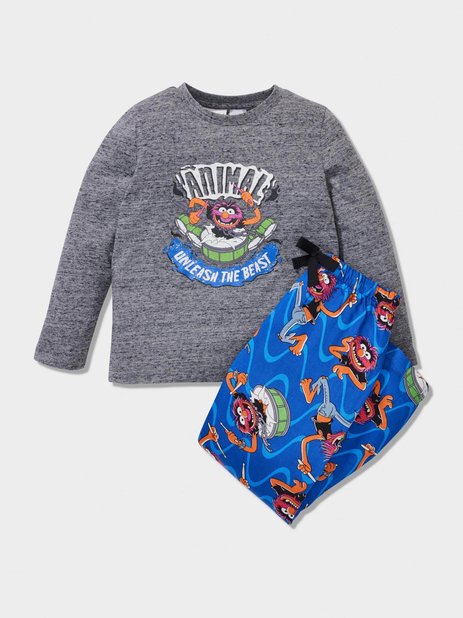 Boys Animal Muppet Long Pj Set multi image 2
