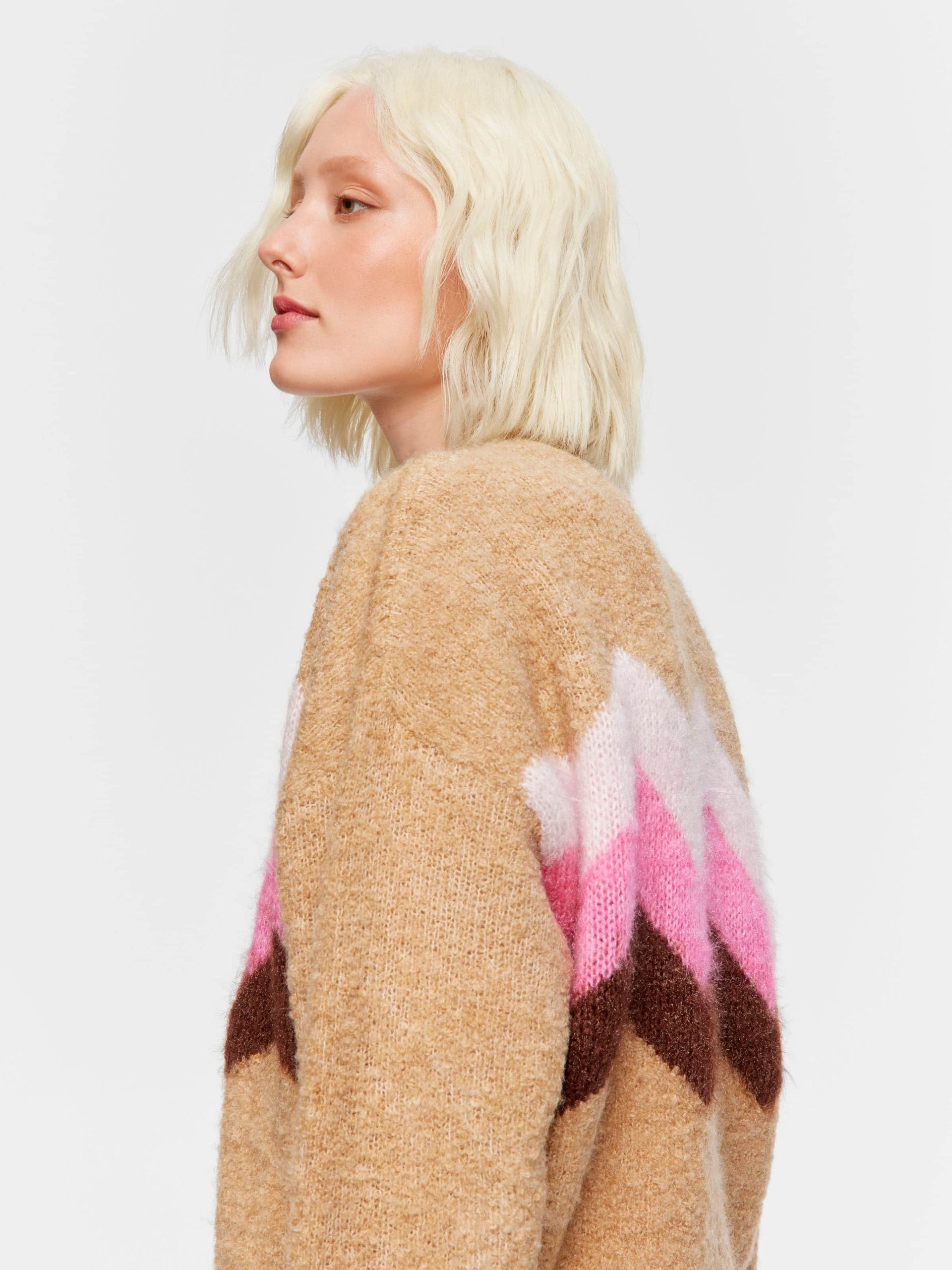 Zig Zag Knit Cardi multi image 1