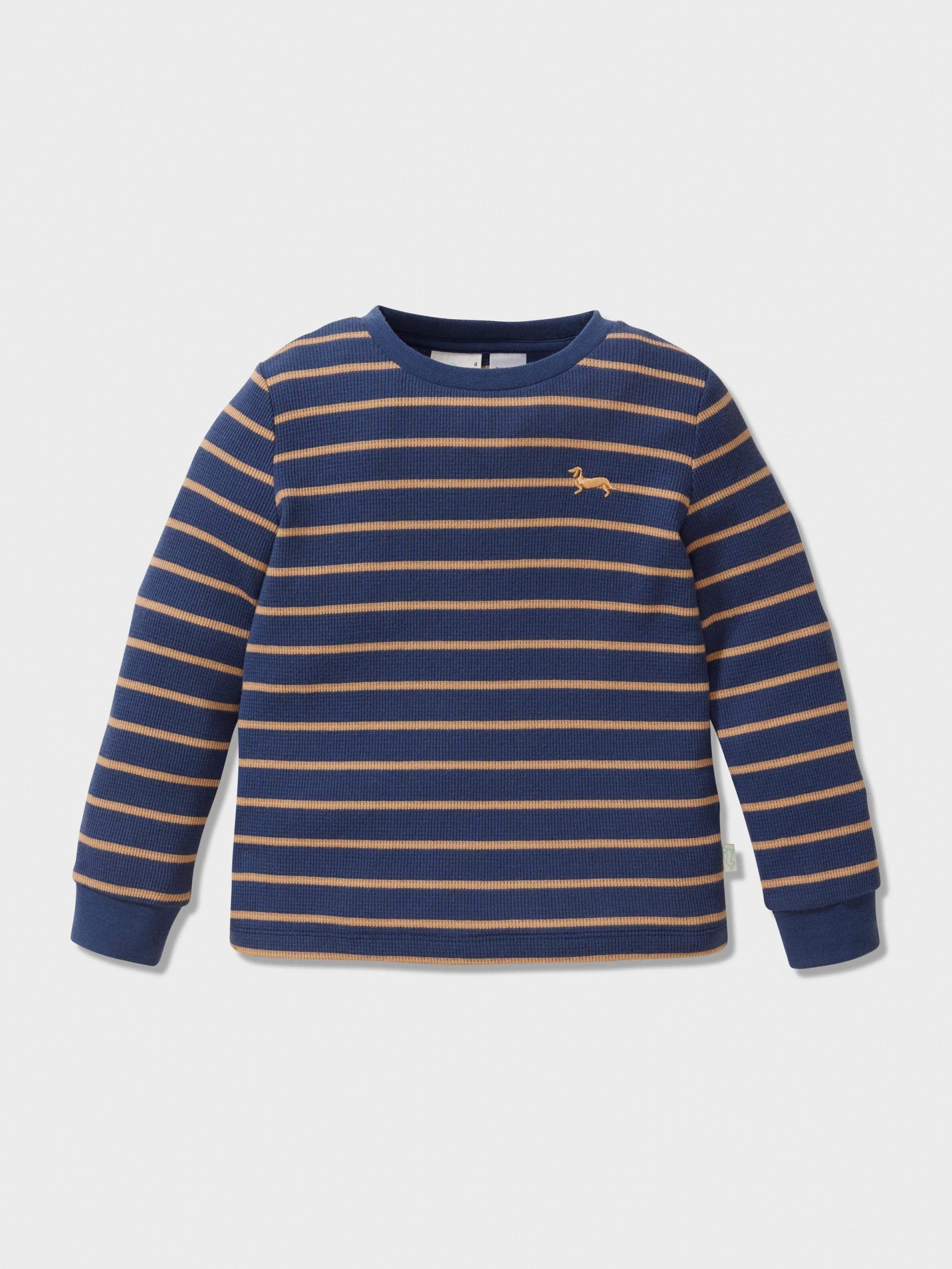Jnr Boys Waffle Pj Set navy image 2