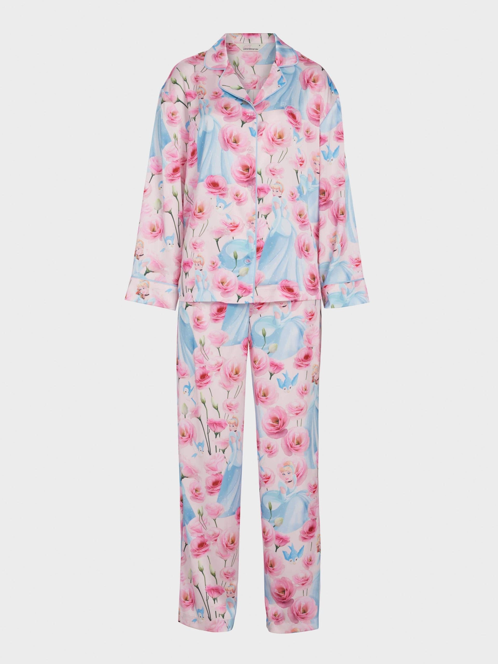 Disney Cinderella Rose Satin Long Pj Set Multi image 4