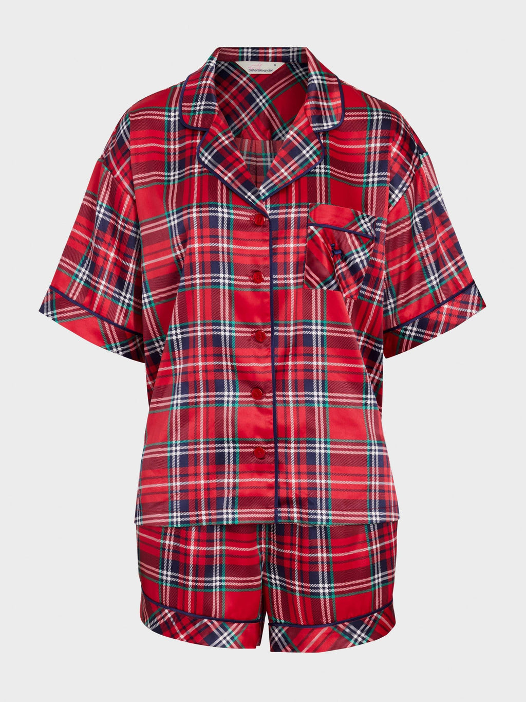 Red Tartan Satin Pj Set redtartan image 3