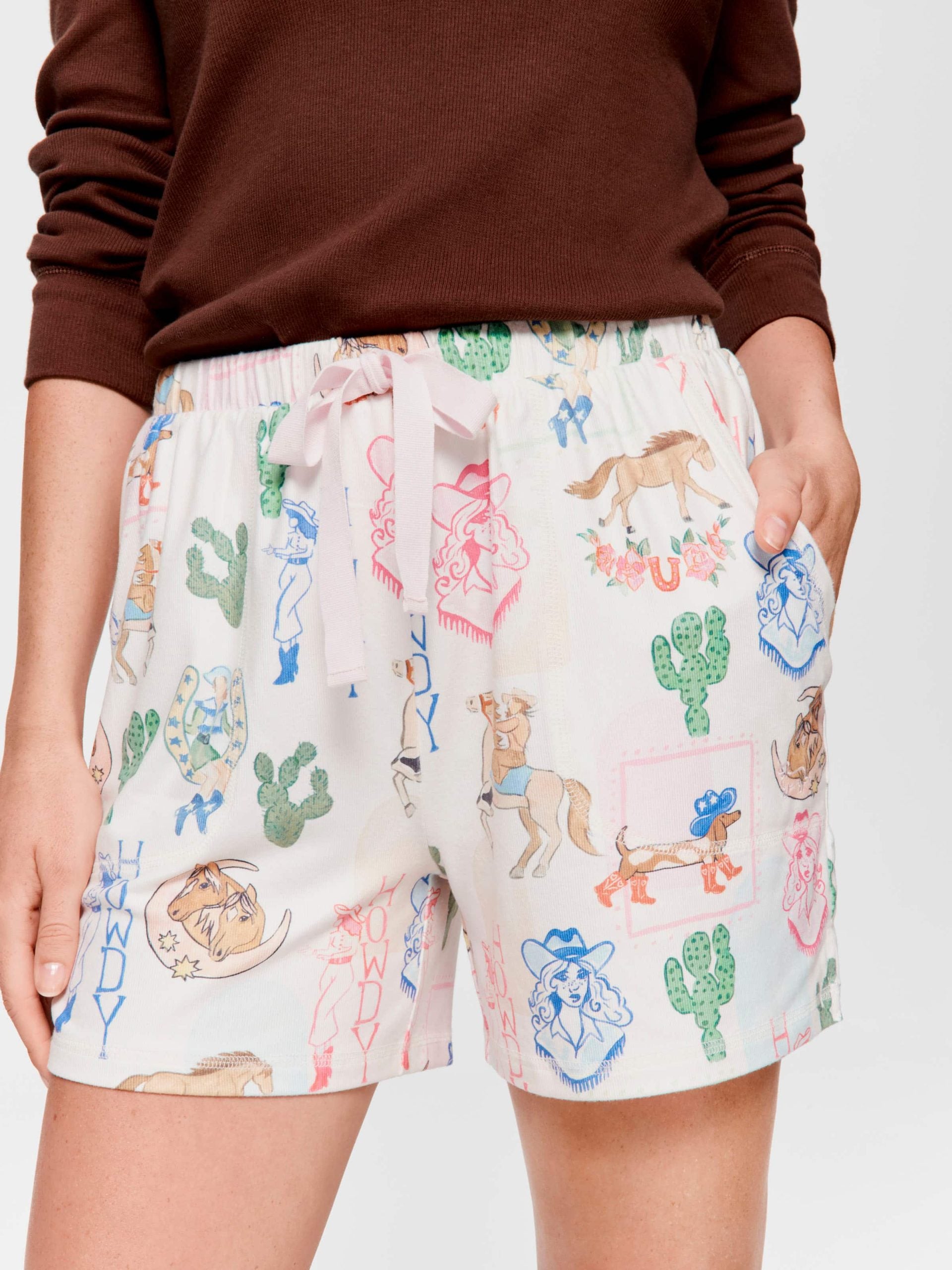 Western Plush Long Short Multi image 0