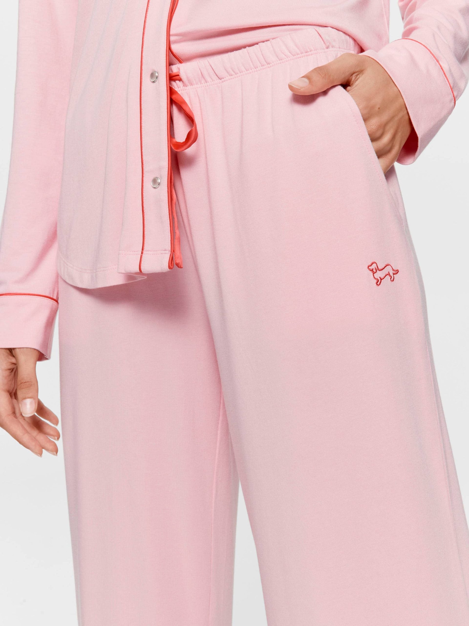 Western Bamboo Jersey Straight Leg Pj Pant Pink image 1