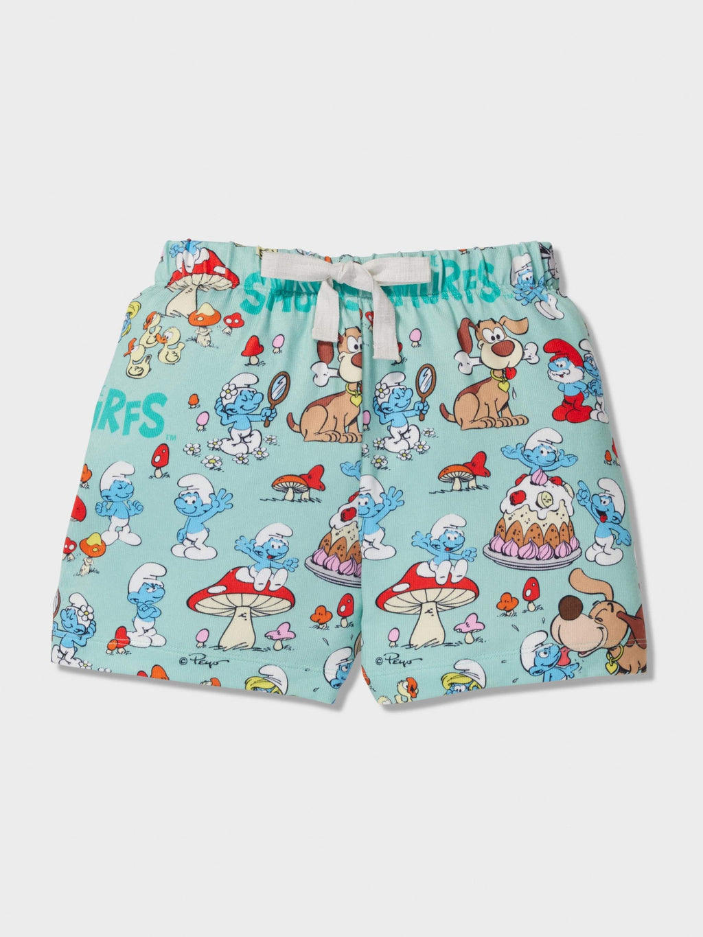 Jnr Boys Smurfs Shortie Pj Set multi image 1
