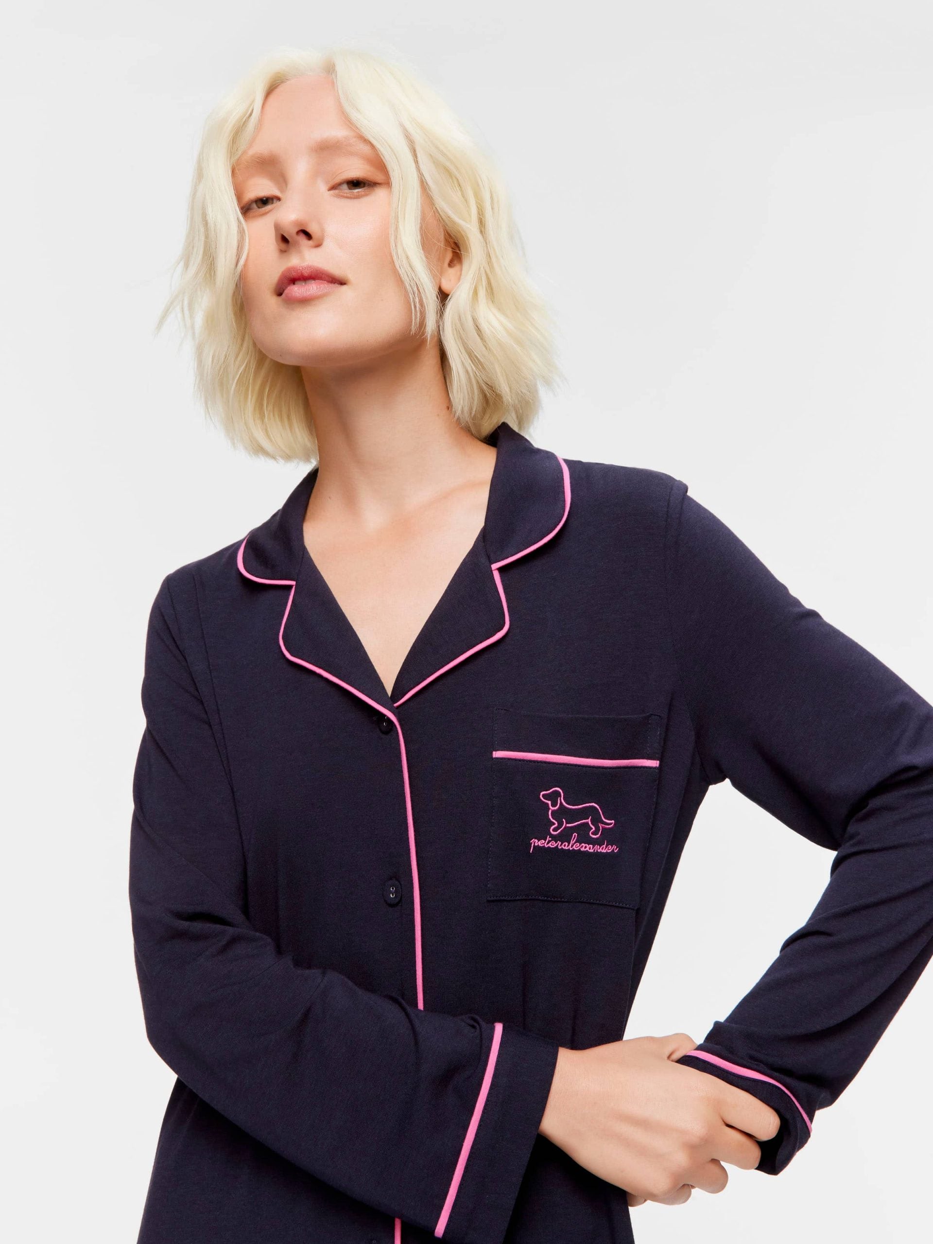 Cosy Classic Bamboo Knit Nightshirt ink image 1