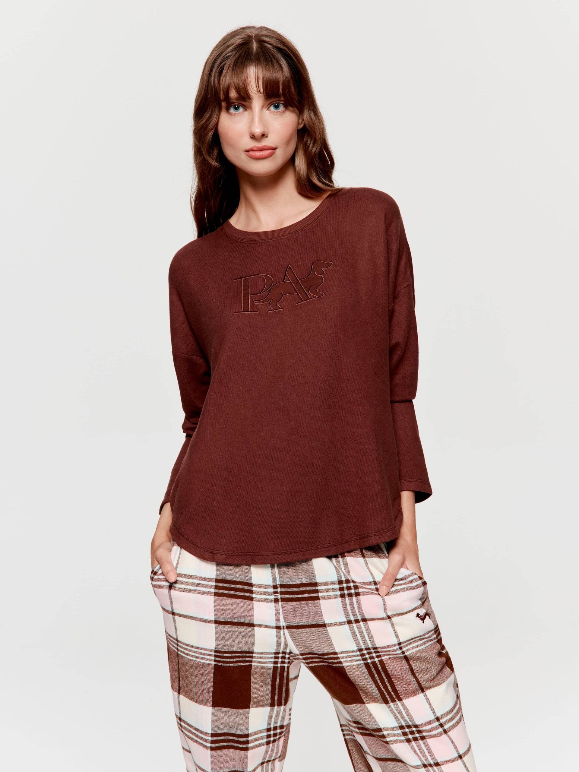Chocolate Plush Logo Sweater chocolate image 1