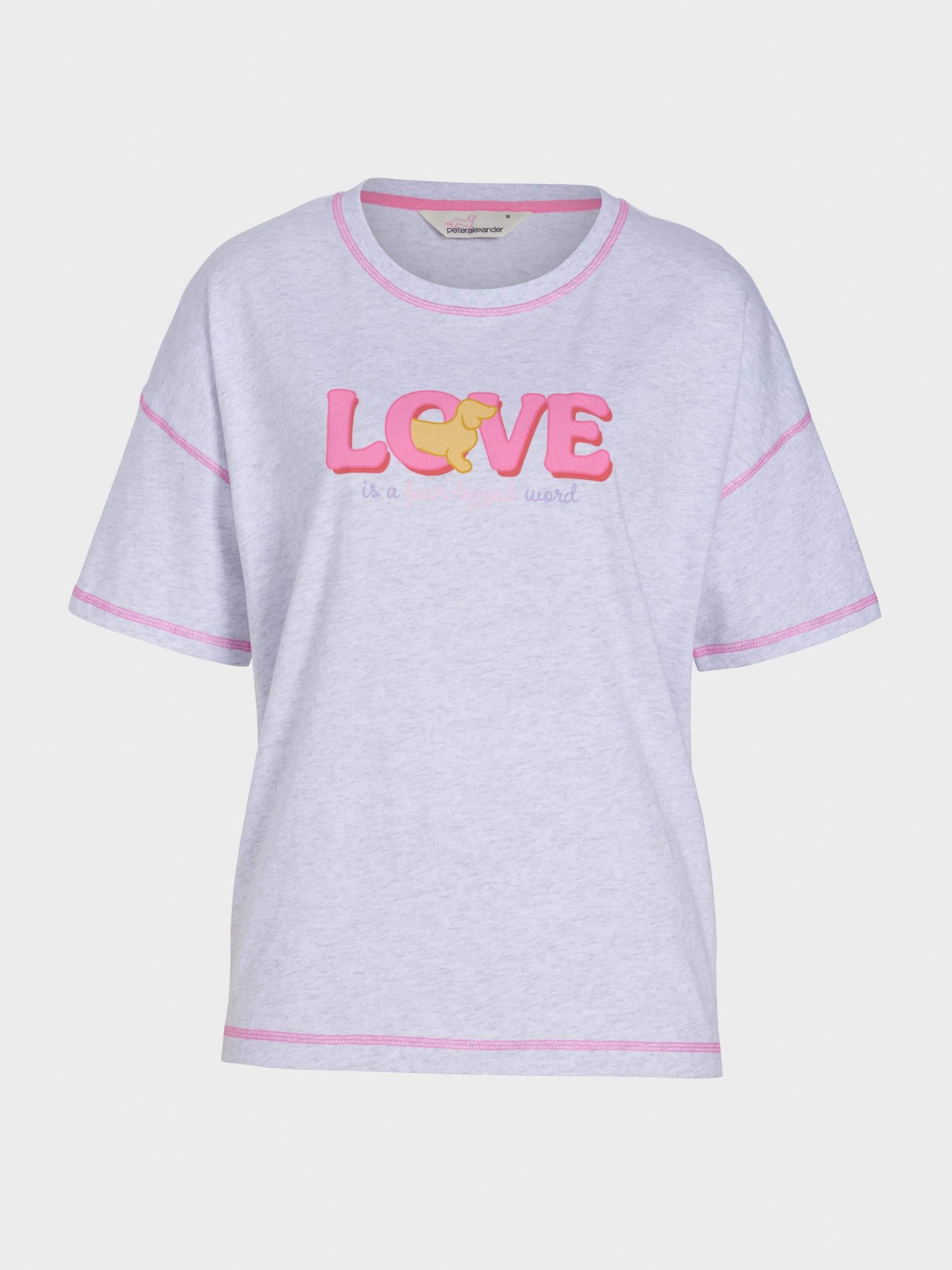 Love Is A 4 Legged Word Tee ltgrey image 3