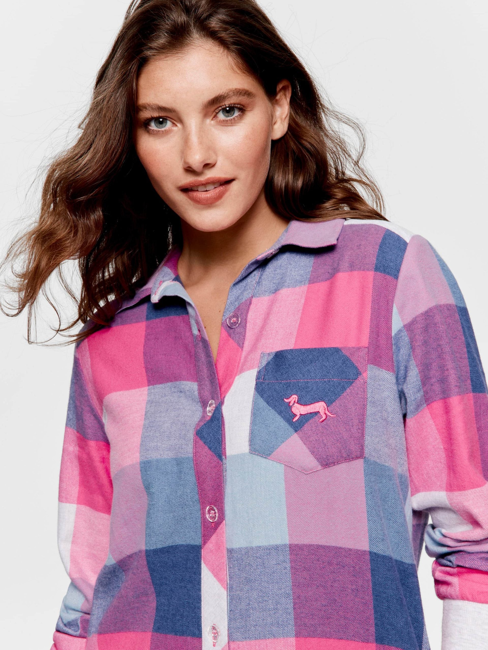 Buffalo Check Flannelette Long Sleeve Nightshirt multi image 1