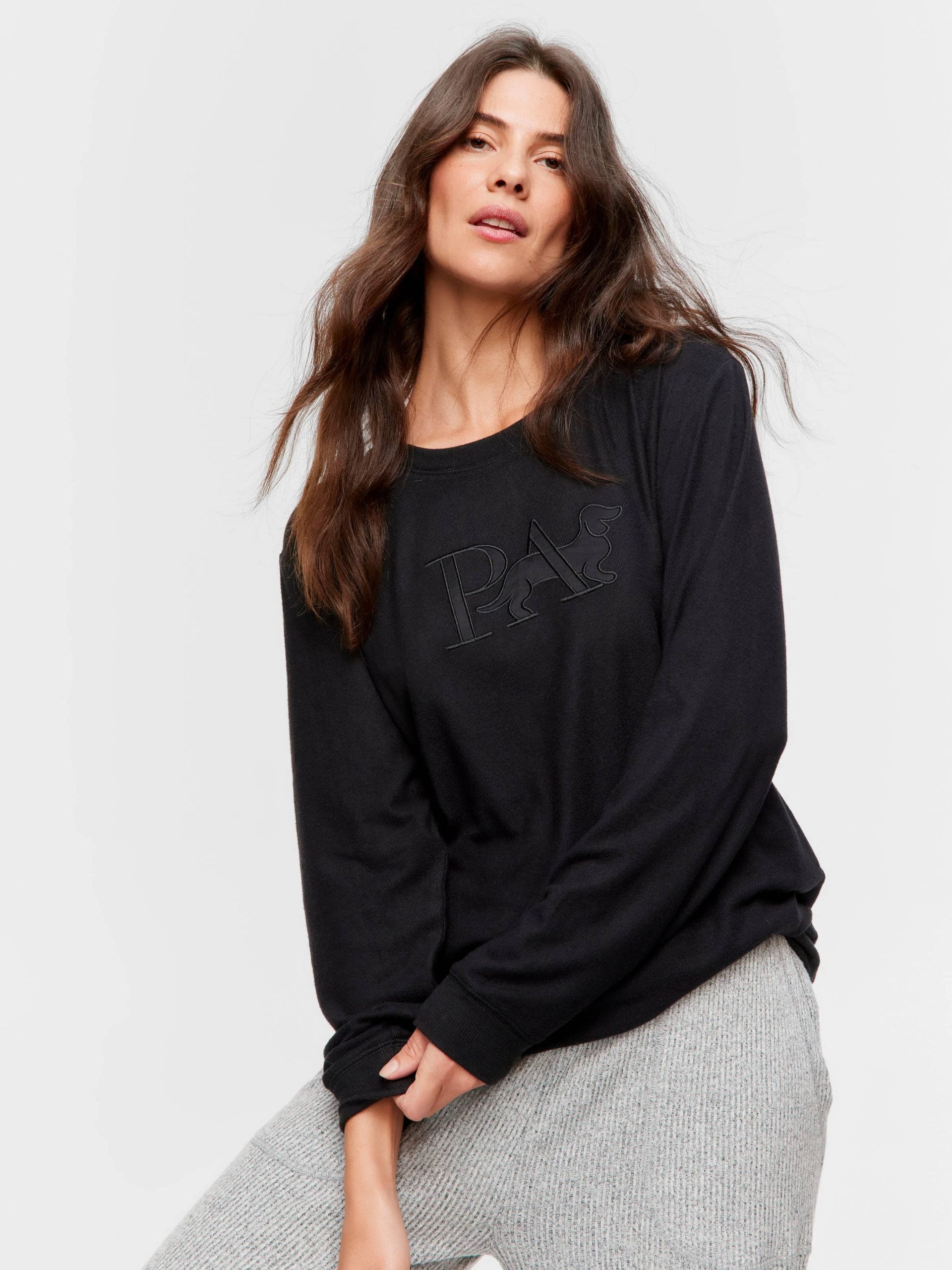 Black Plush Sweater black image 2