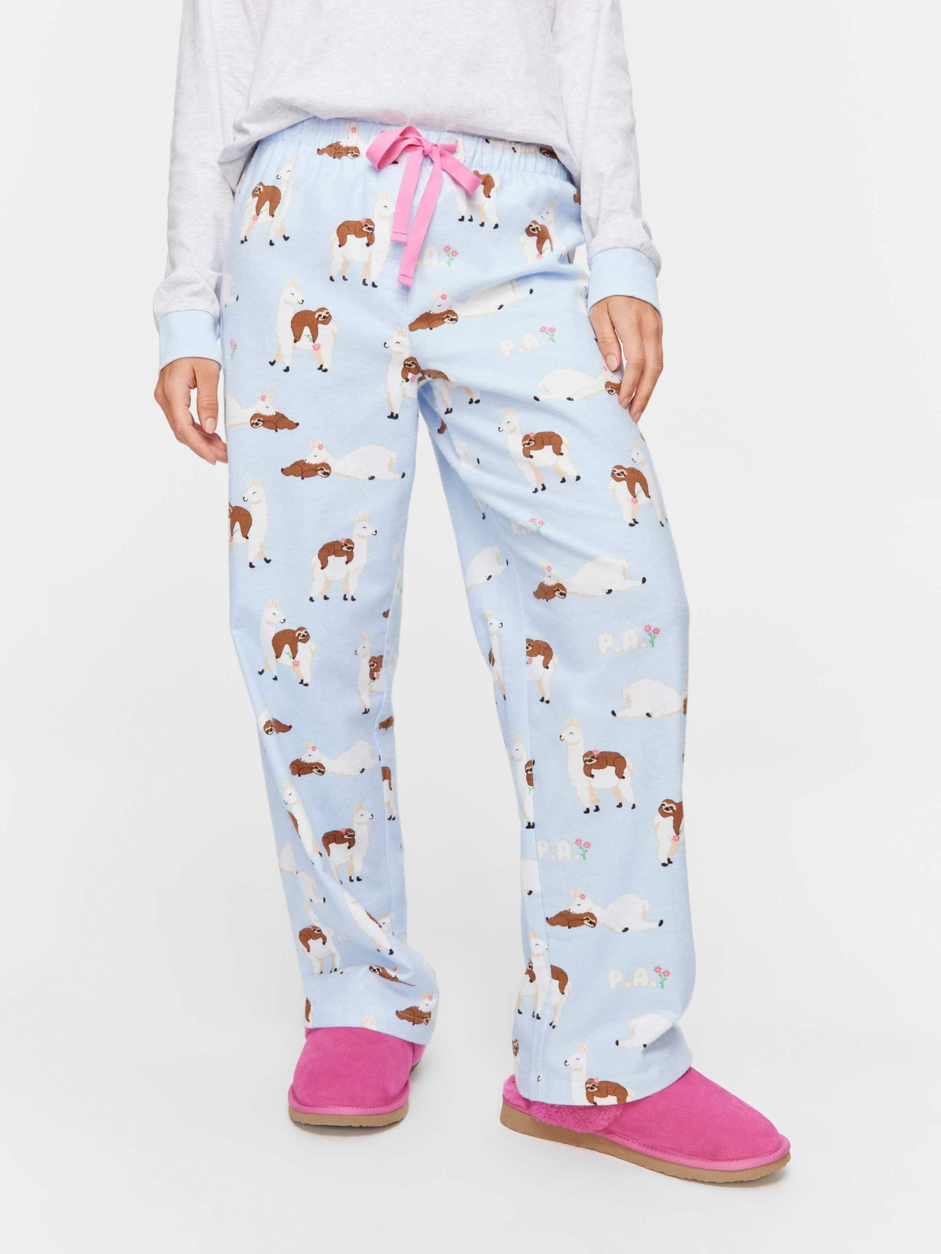 Llama Sloth Classic Flannelette Pj Pant multi image 2