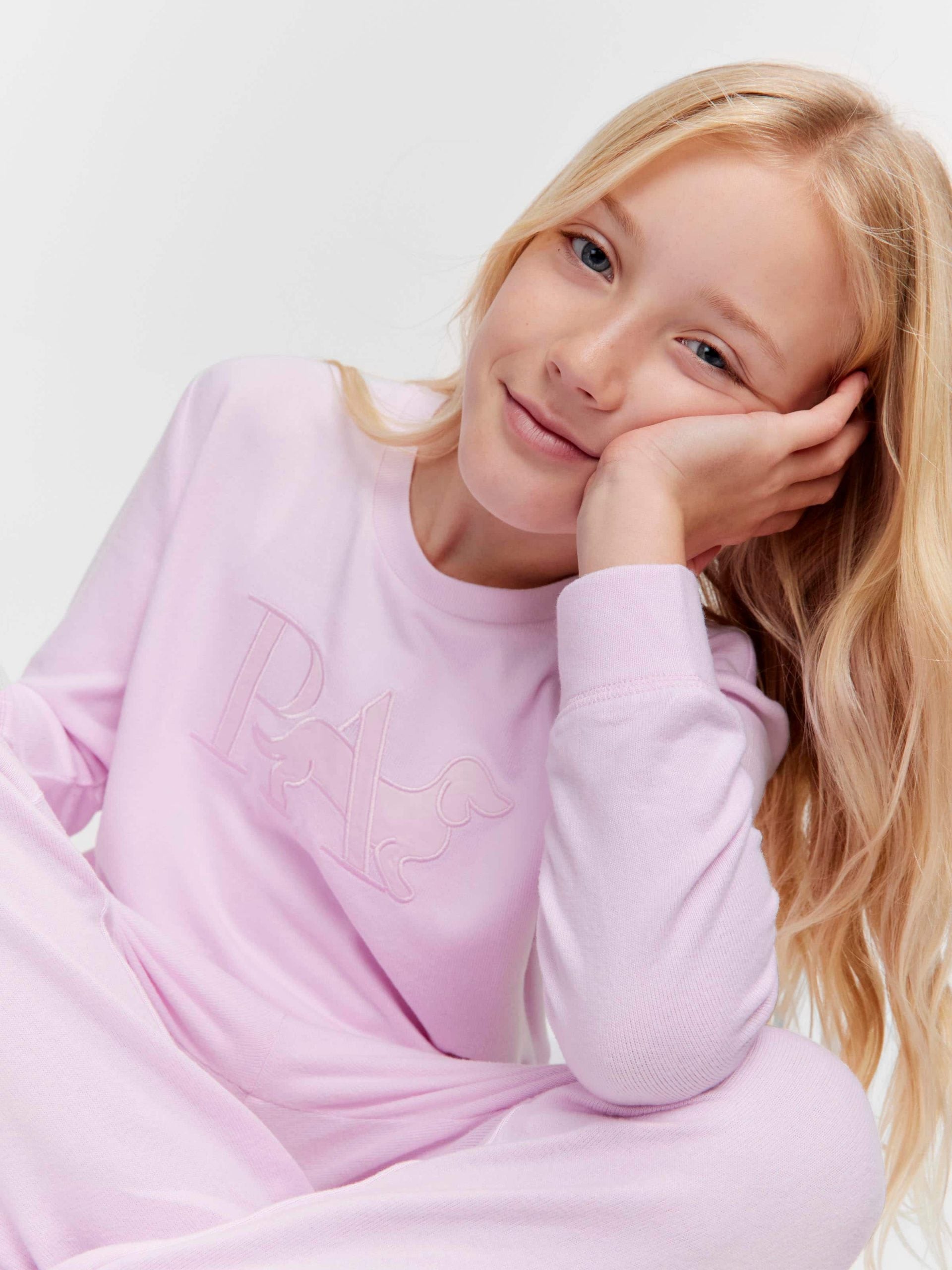 Girls Pink Plush Pj Set pink image 1