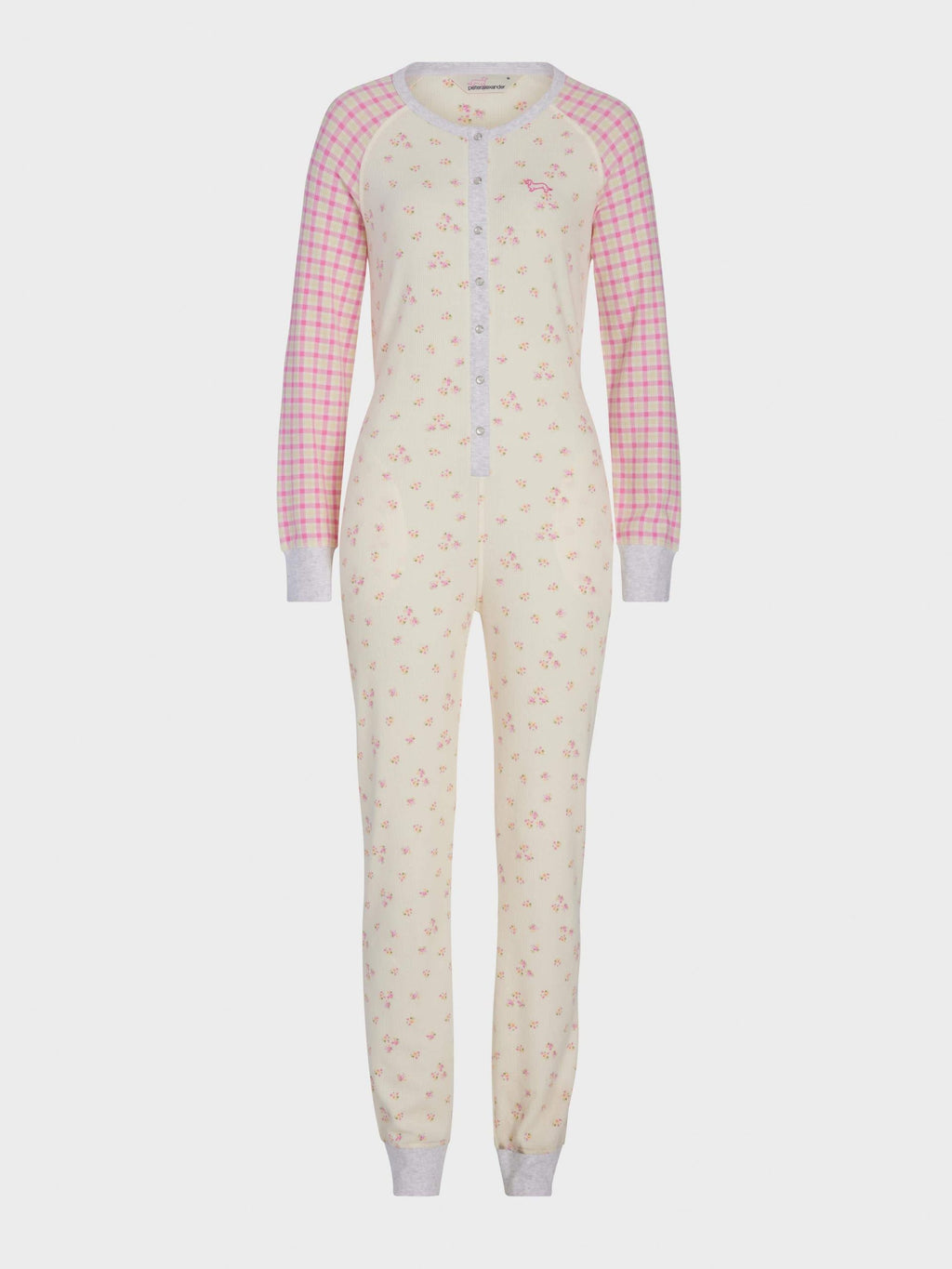 Waffle Contrast Print Onesie Multi image 4